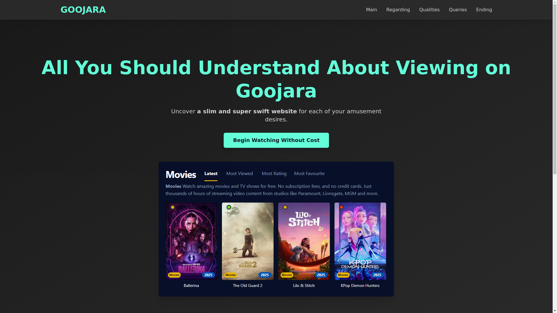 website screenshot of https://goojara-cqco.pages.dev/