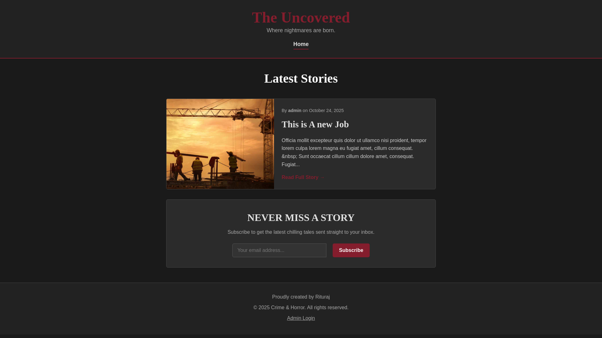 website screenshot of https://theuncovered.in/