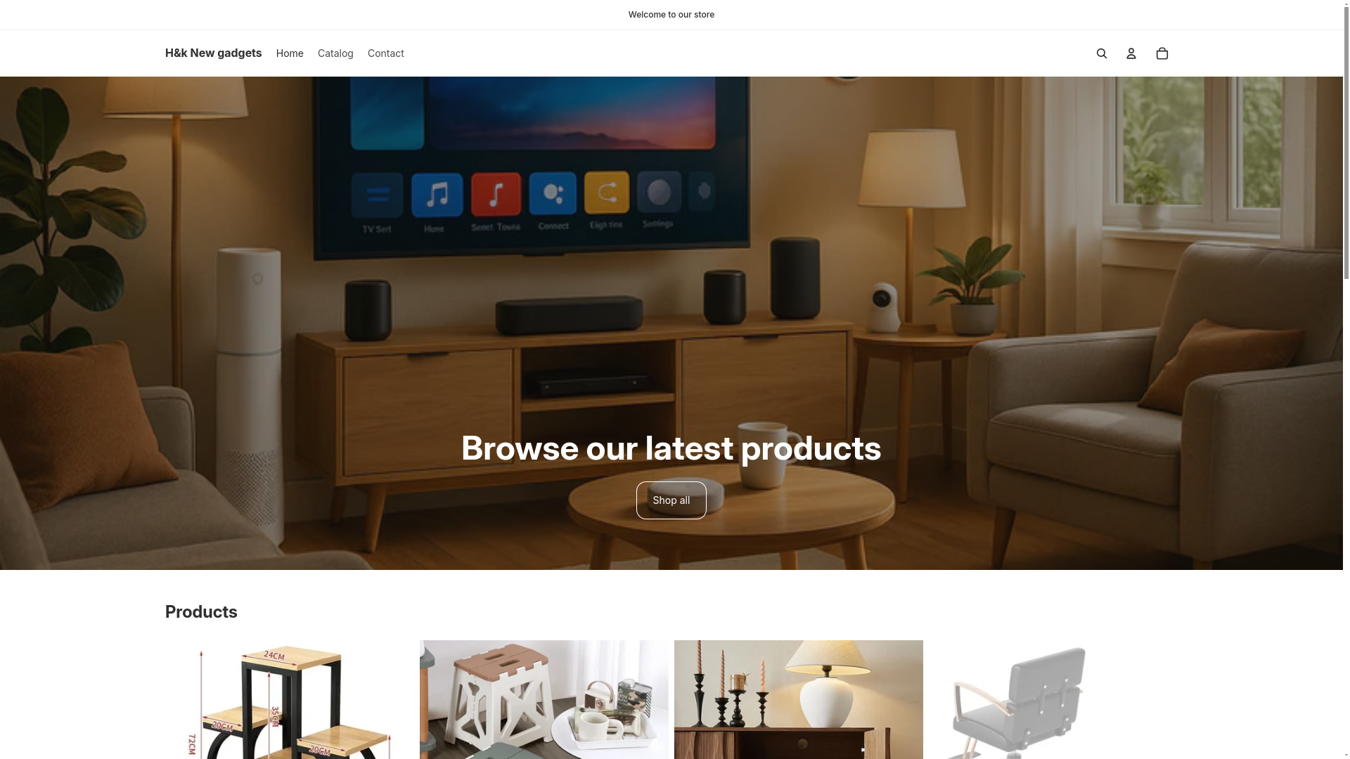 website screenshot of https://hknewgadgets.com/