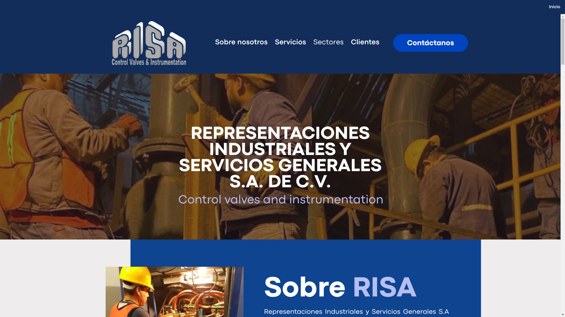 website screenshot of https://risaindustrial.com/