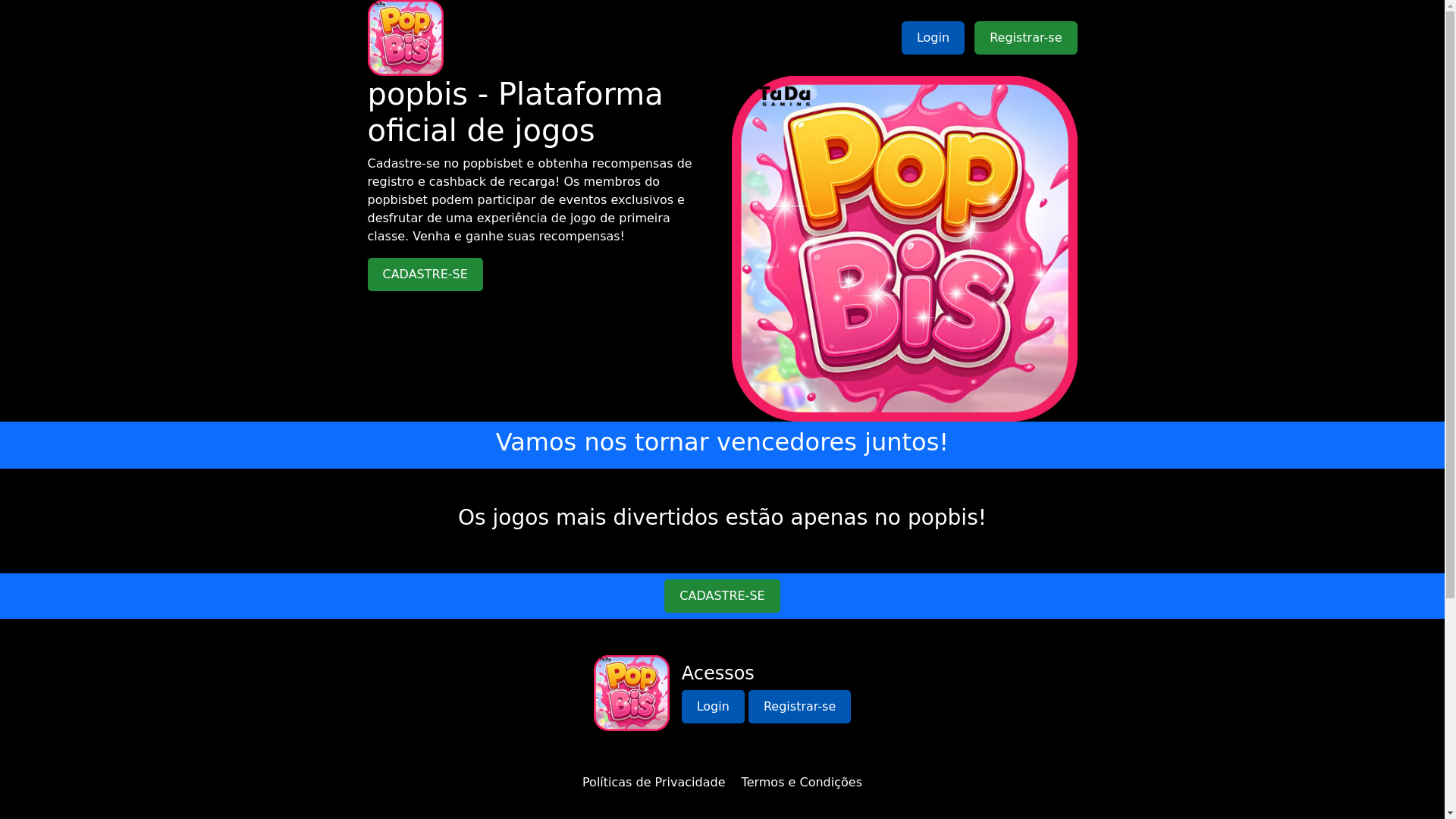 website screenshot of https://popbisgame.com/
