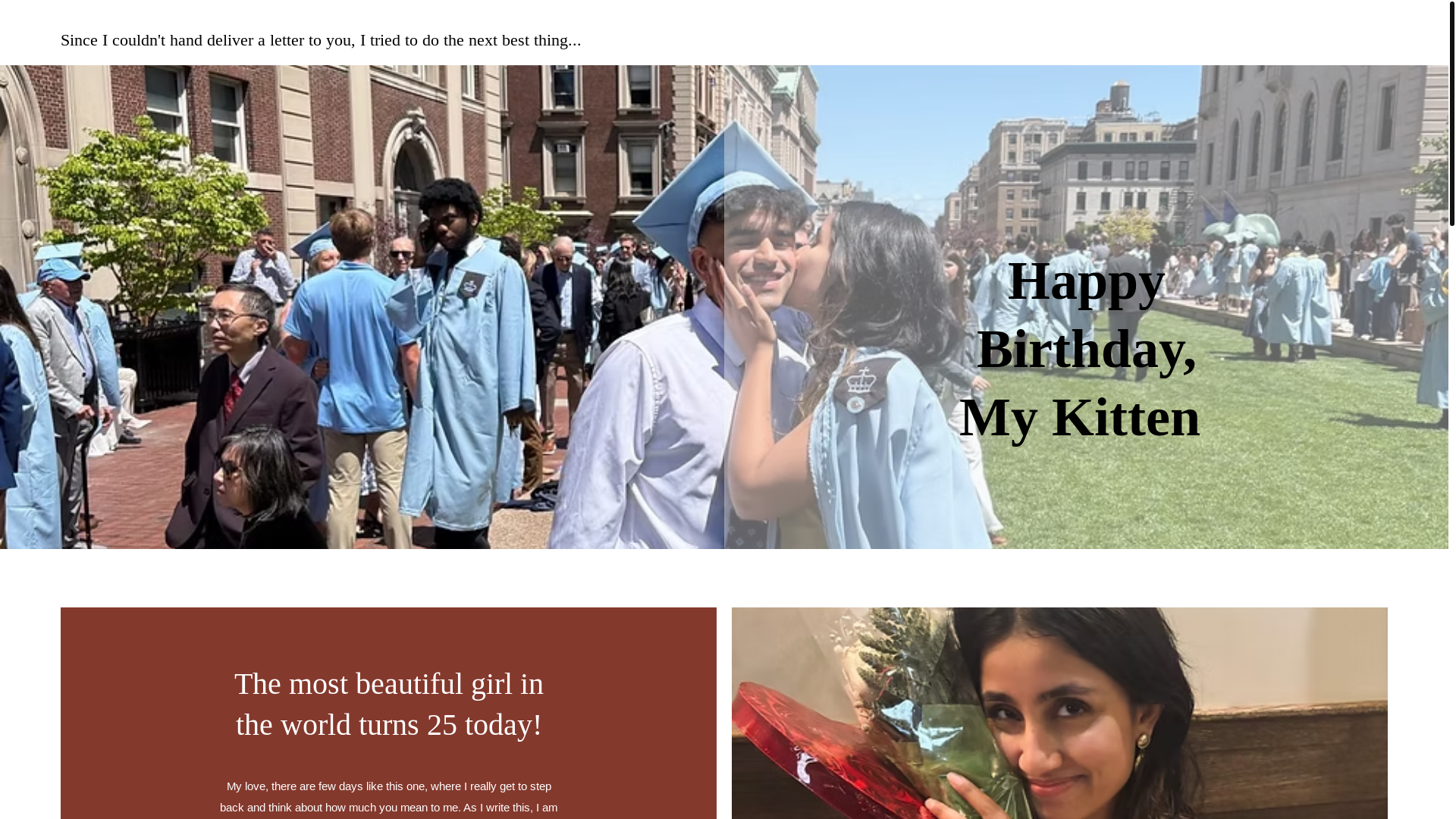 website screenshot of https://kittenturns25.com/