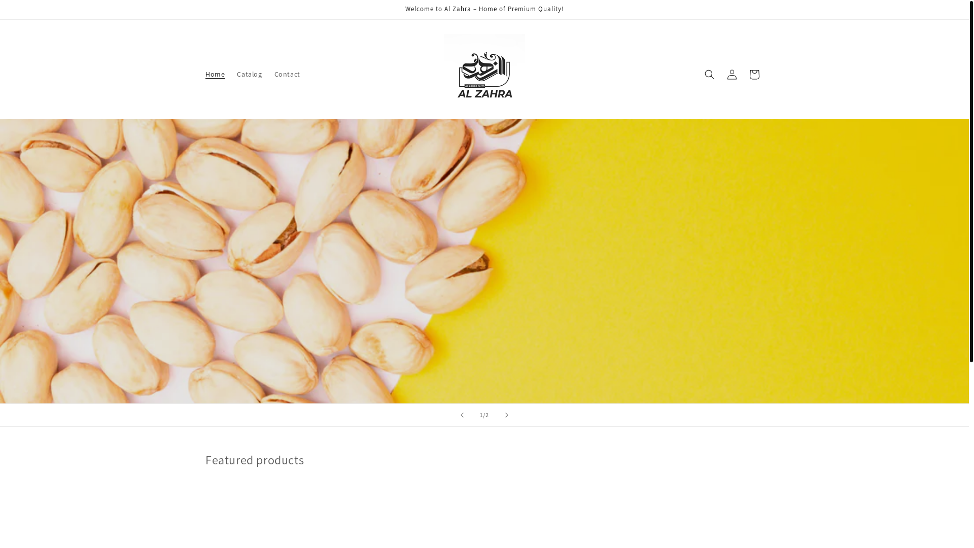 website screenshot of https://alzahranuts.com/