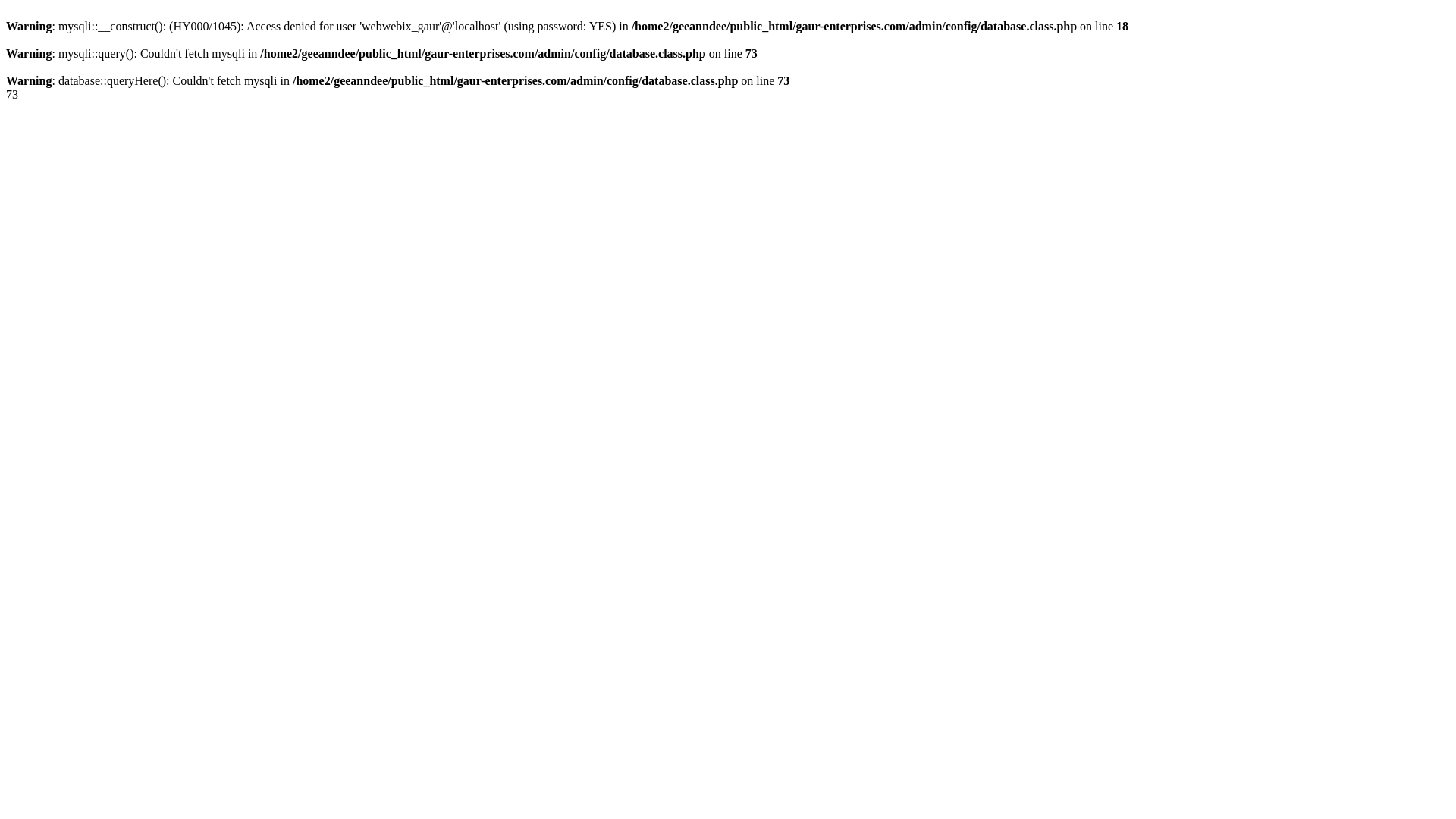 website screenshot of https://gaur-enterprises.com/