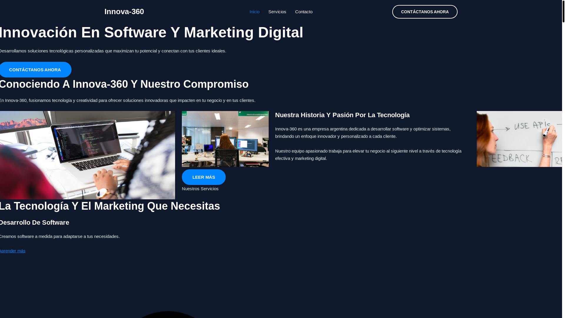 website screenshot of https://innova-360.com.ar/