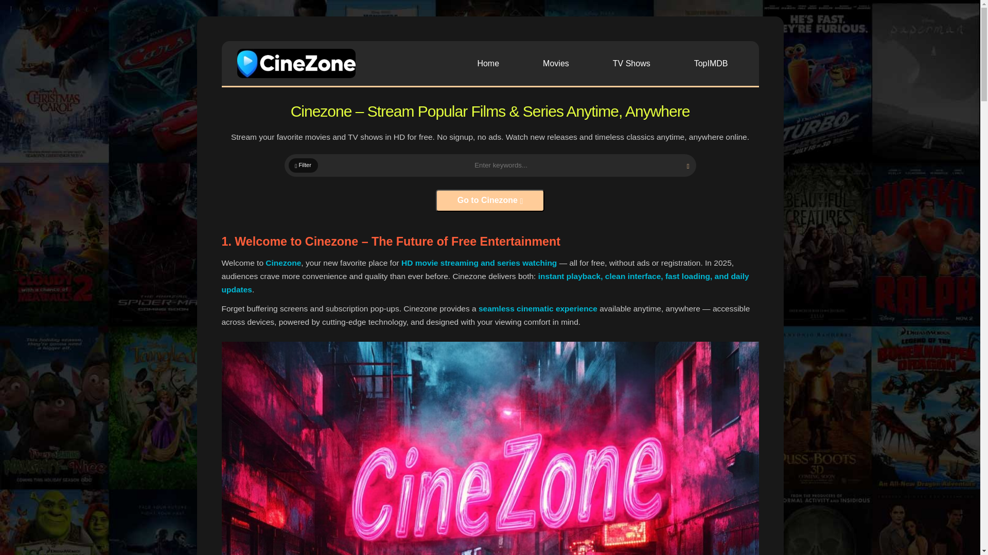 website screenshot of https://cinezone-homes.pages.dev/
