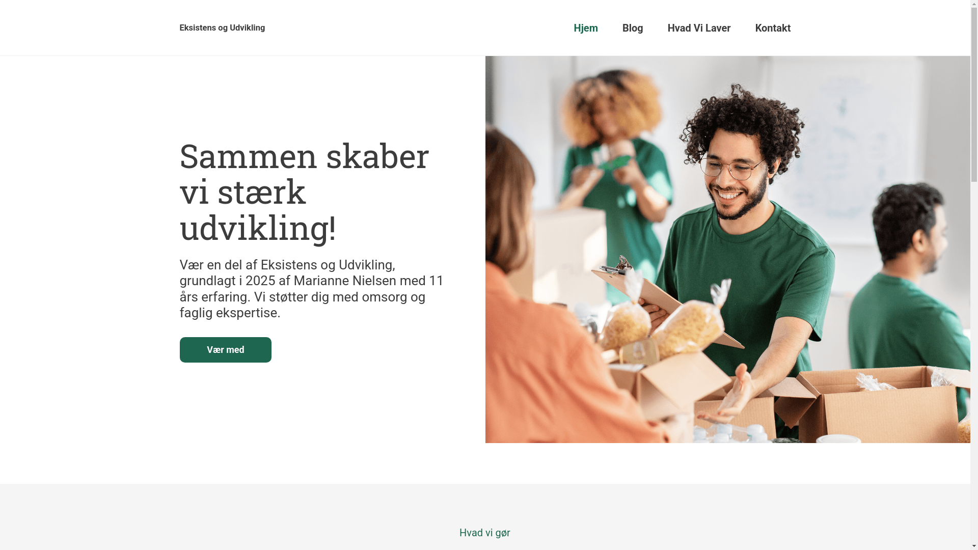 website screenshot of https://eksudv.dk/