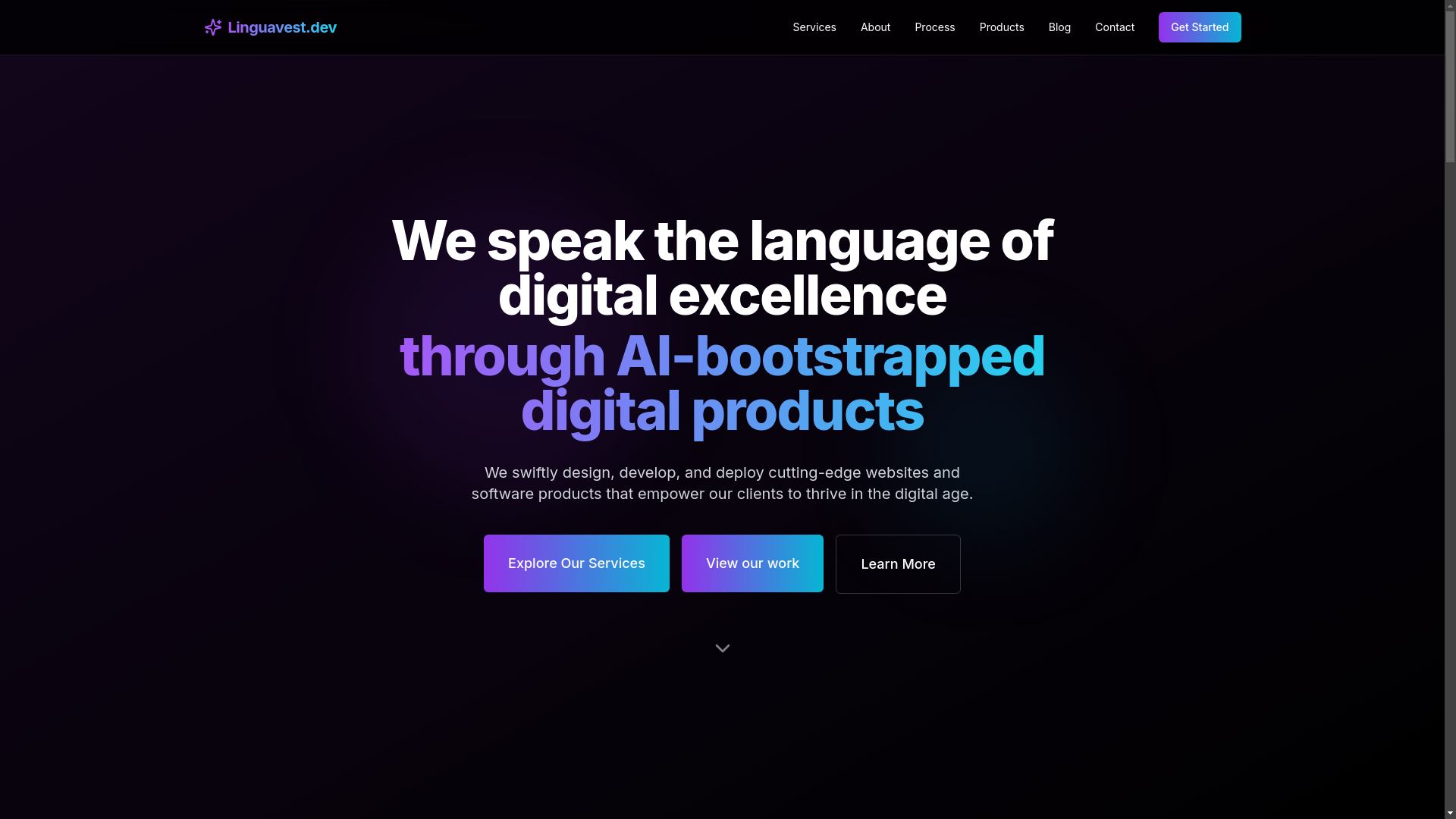 website screenshot of https://linguavest.dev/