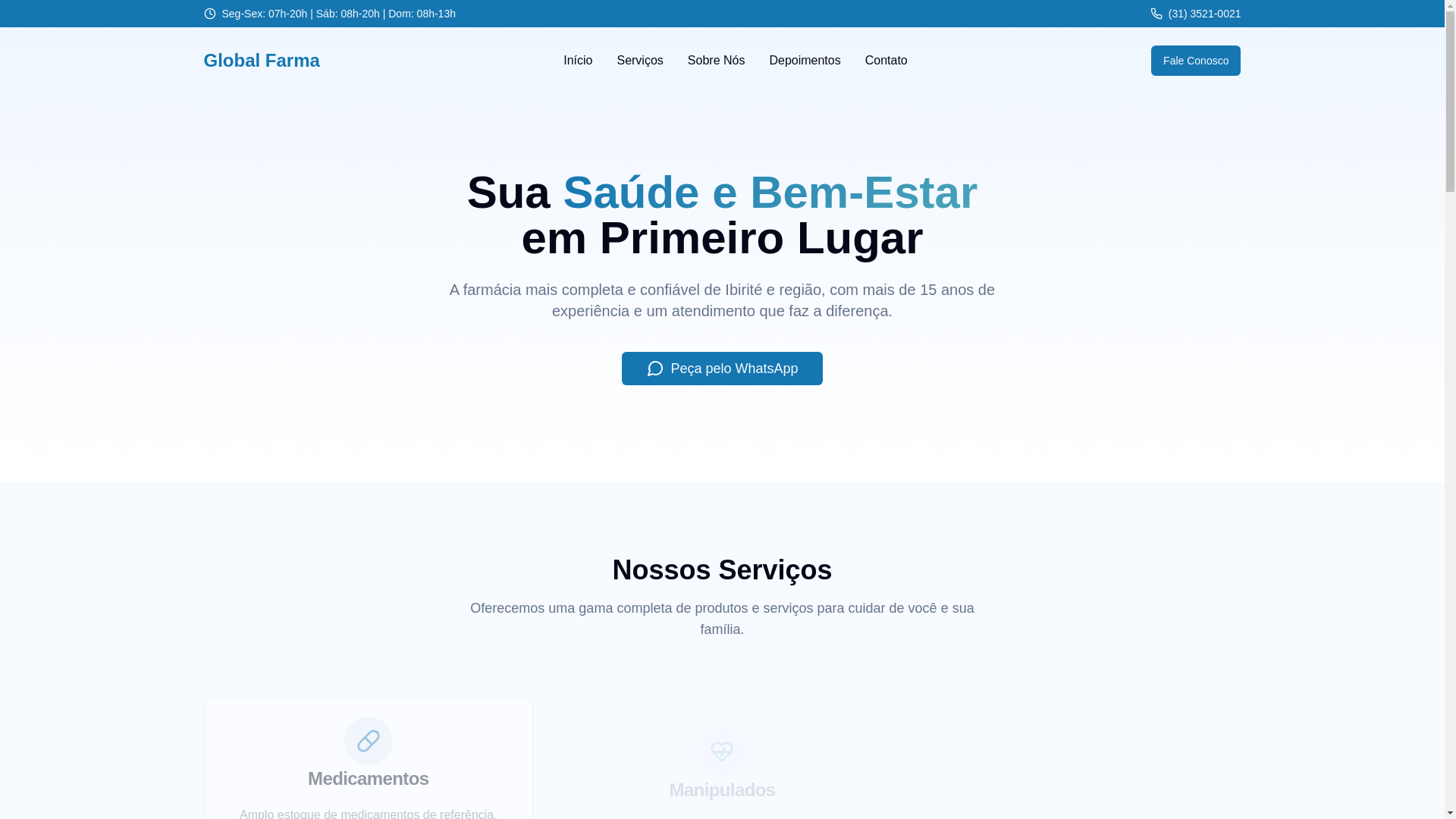 website screenshot of https://globalfarmaibirite.com.br/