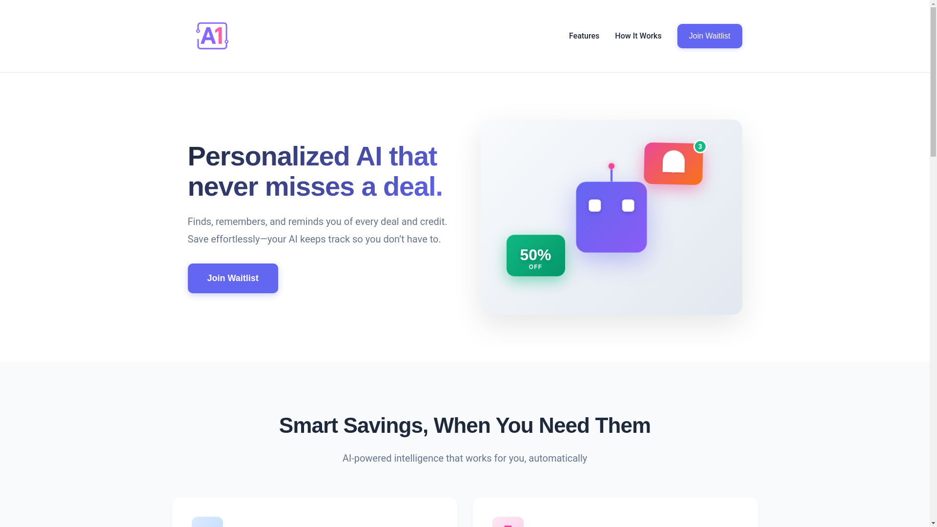 website screenshot of https://aone1-landing-page.pages.dev/