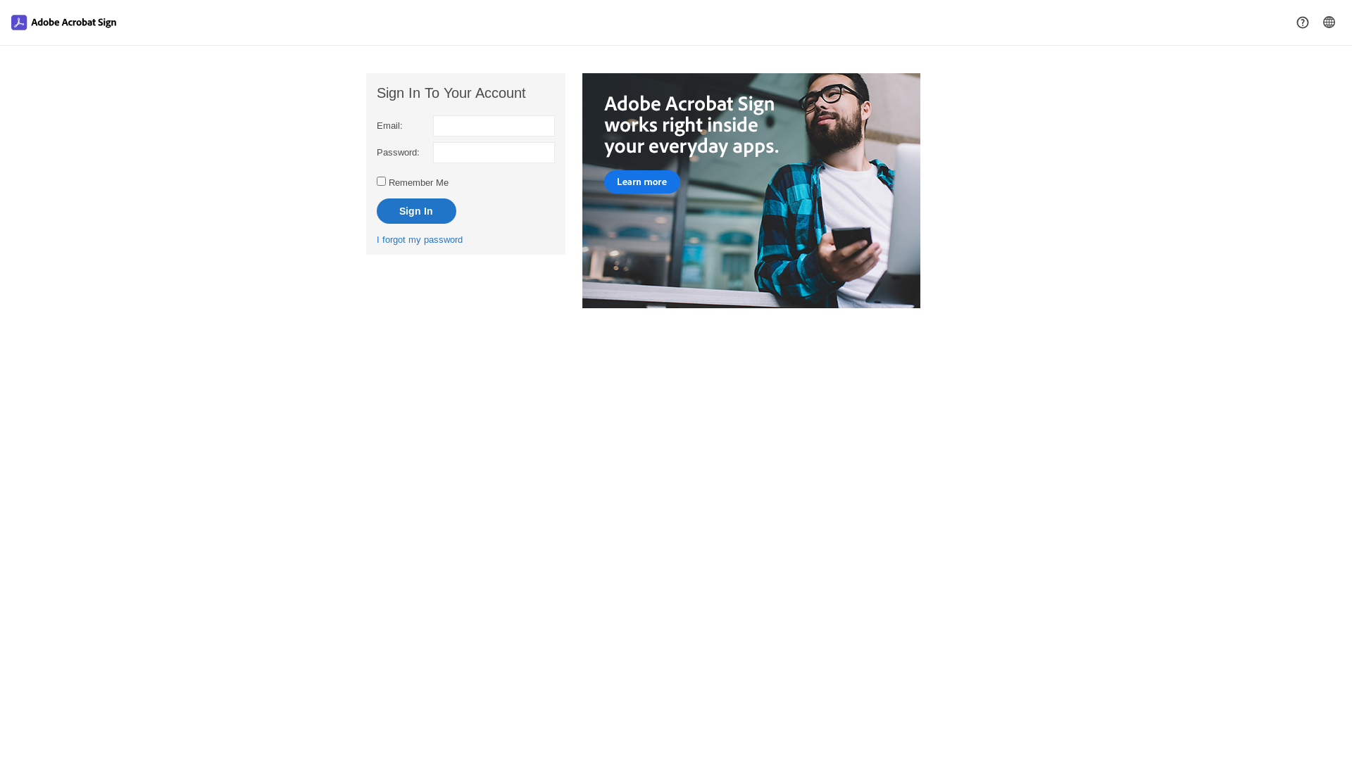 website screenshot of https://secure.na3.adobesign.com/public/stopReminder