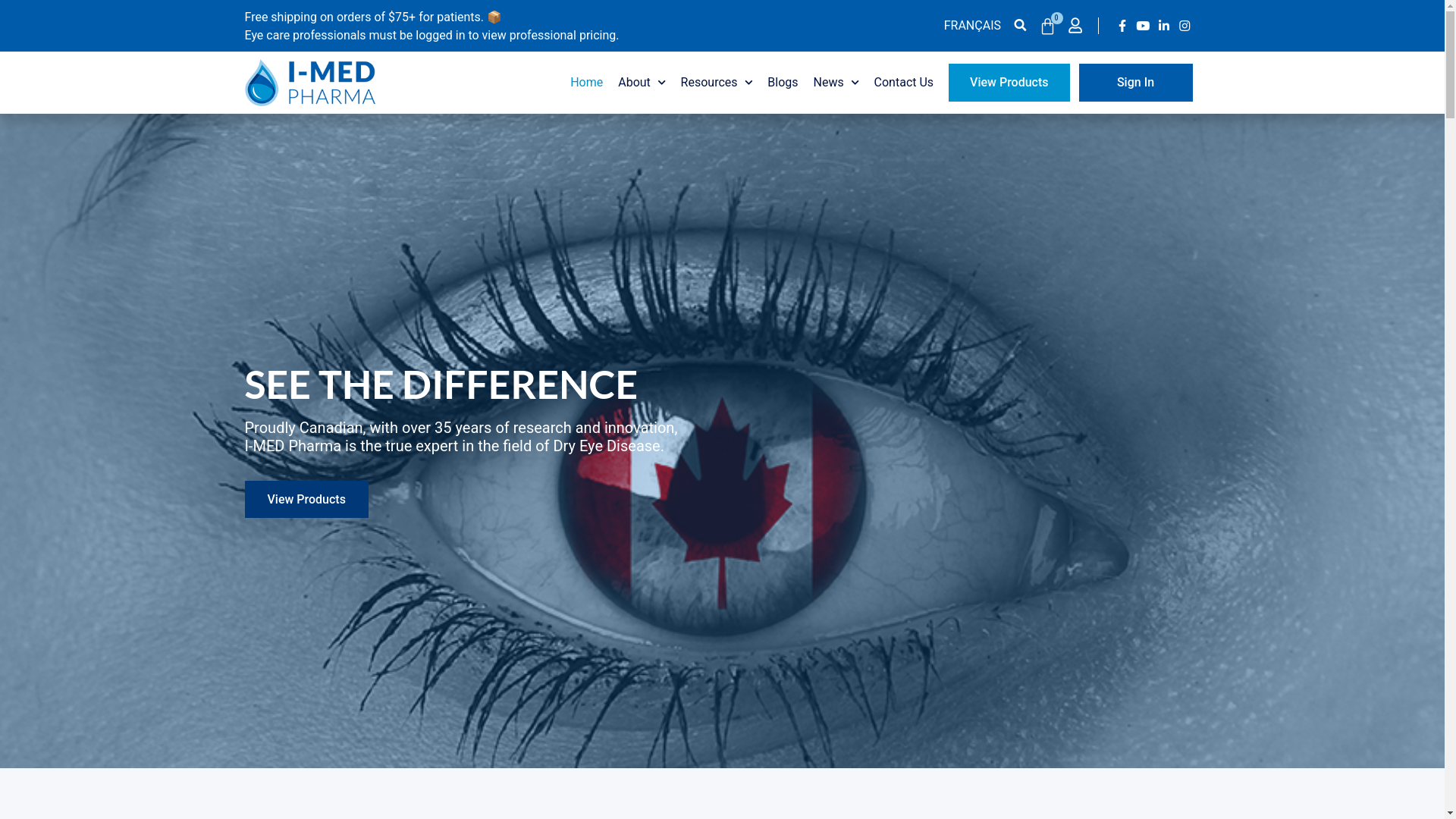 website screenshot of https://imedpharma.world/