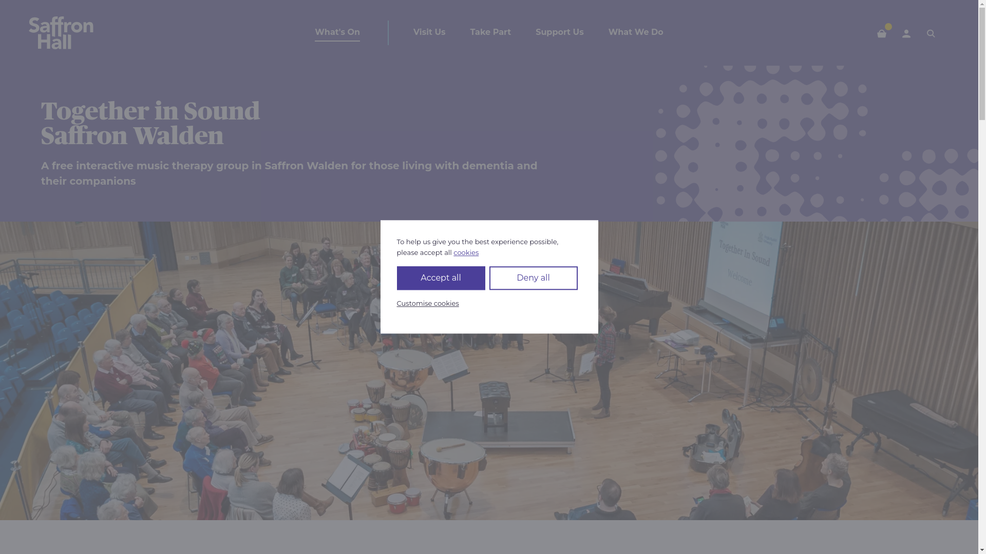 website screenshot of https://togetherinsound.co.uk/