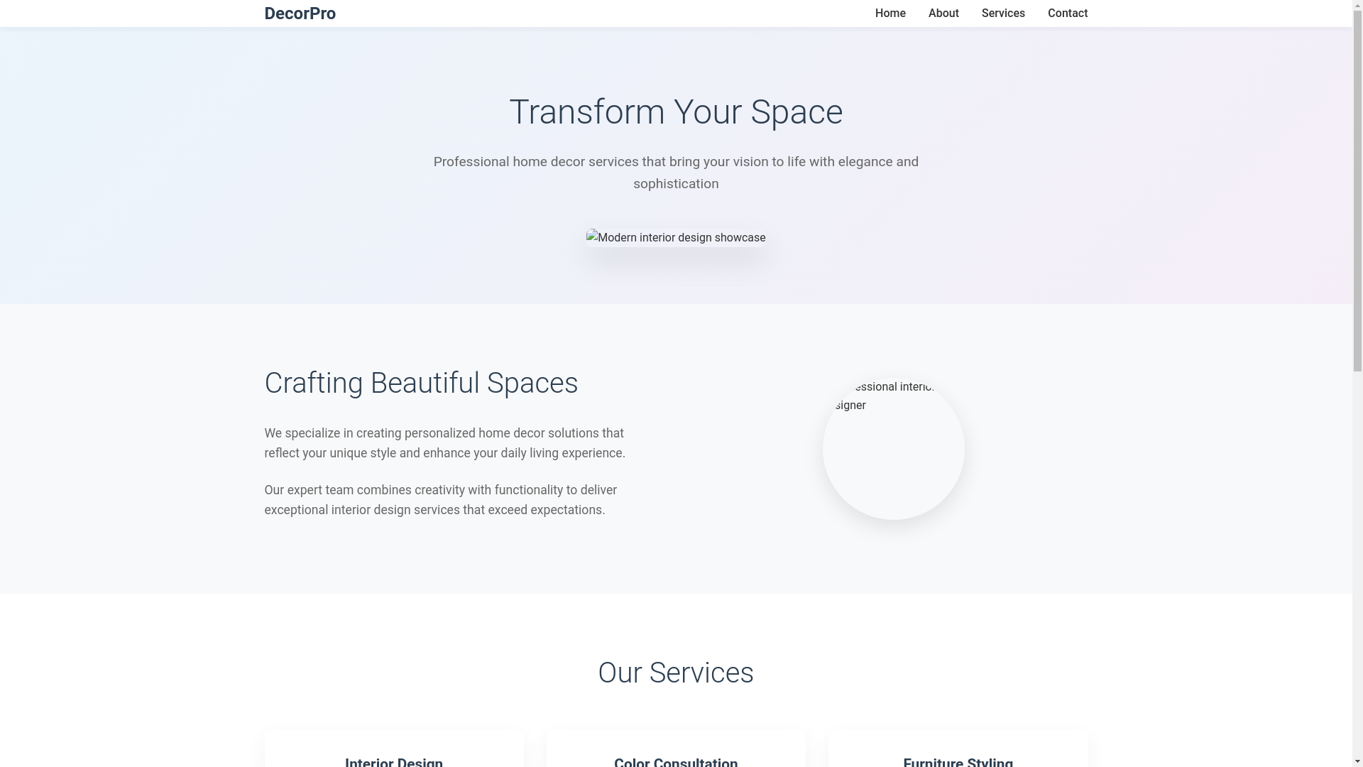 website screenshot of https://decorprofessionalnetwork.cyou/