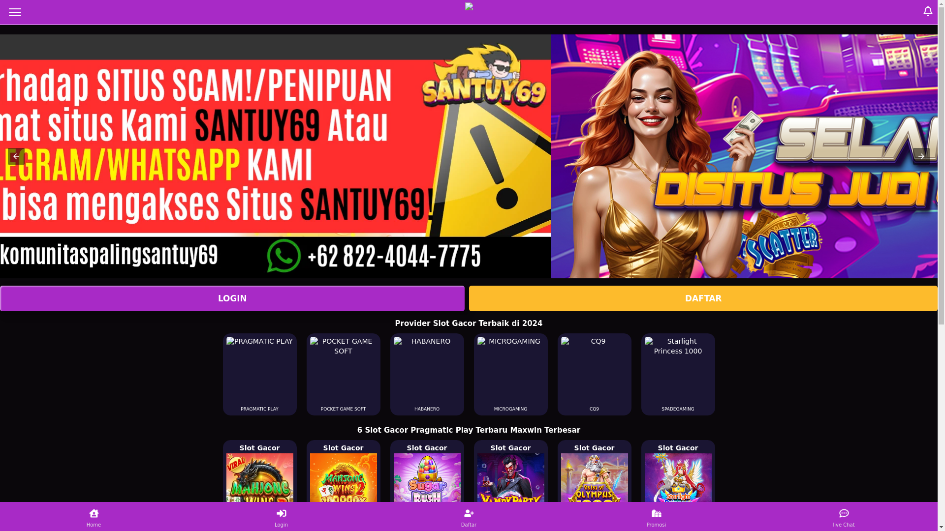 website screenshot of https://santuy69-amp.pages.dev/