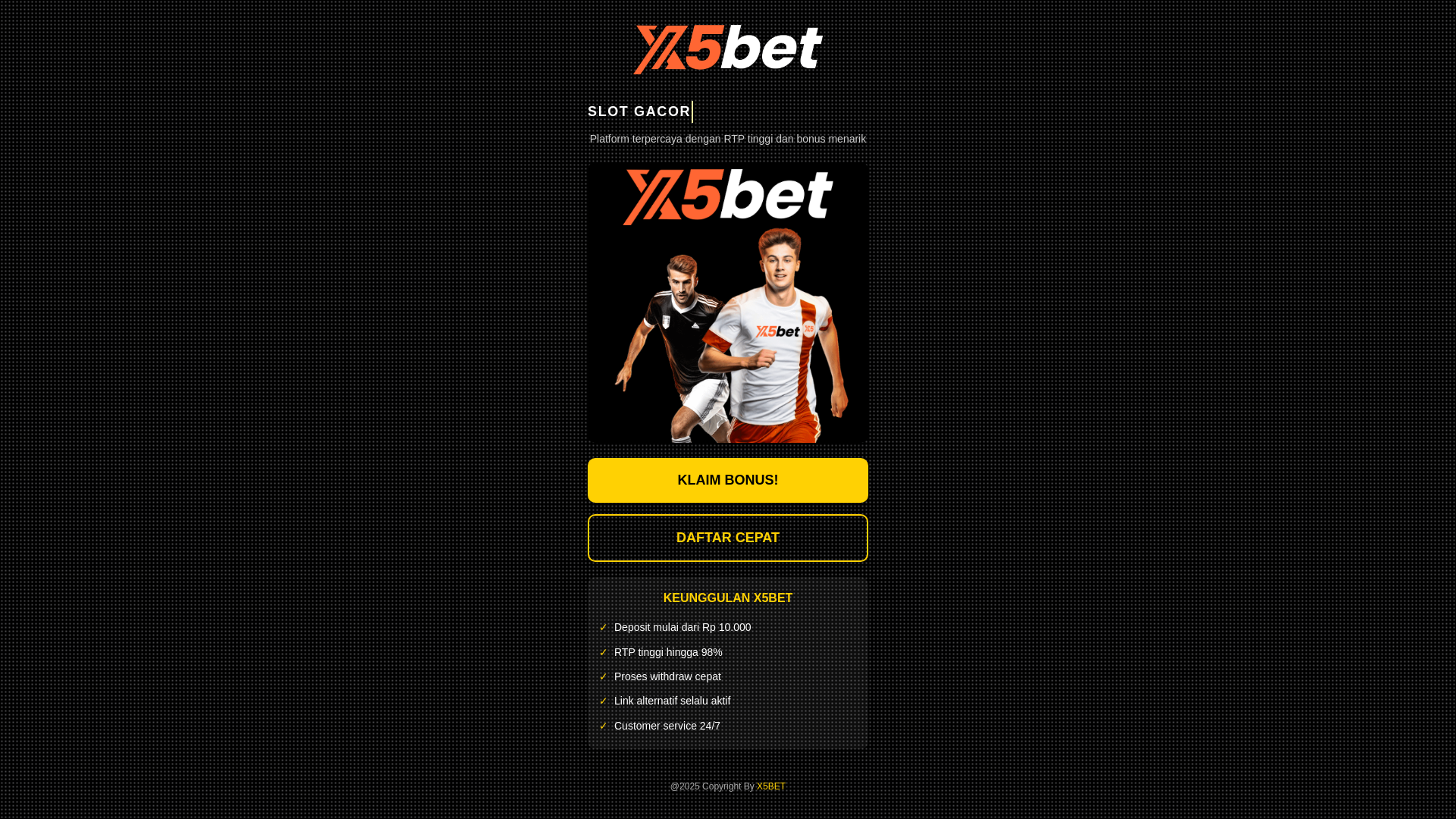 website screenshot of https://ampnya-x5bet.pages.dev/