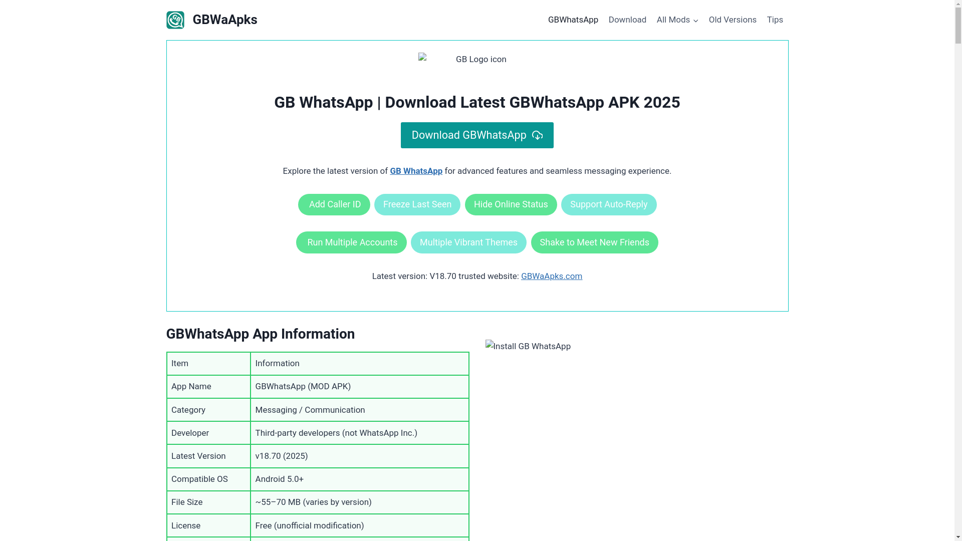 website screenshot of https://gbwaapks.wpace.org