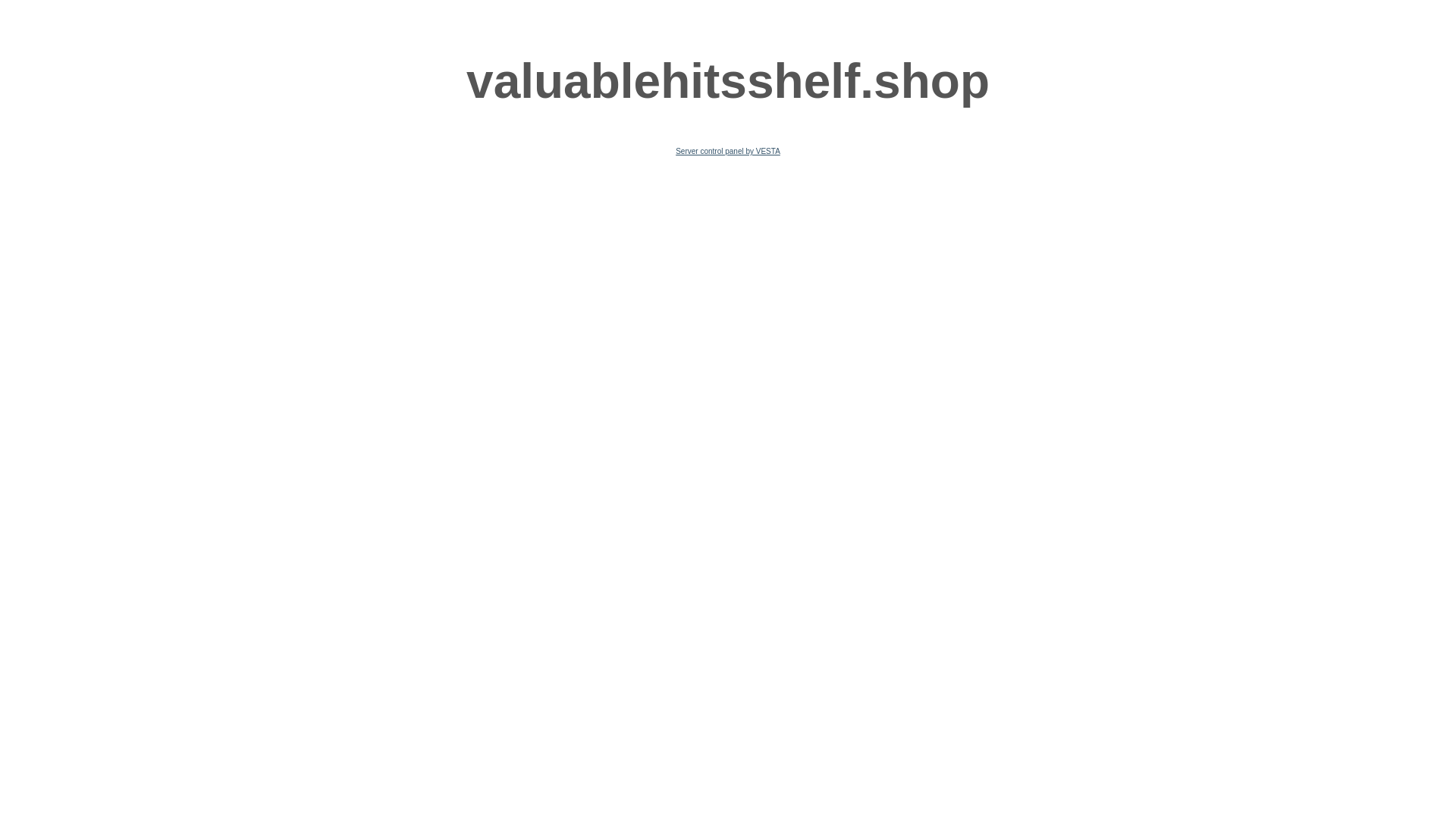 website screenshot of https://valuablehitsshelf.shop/