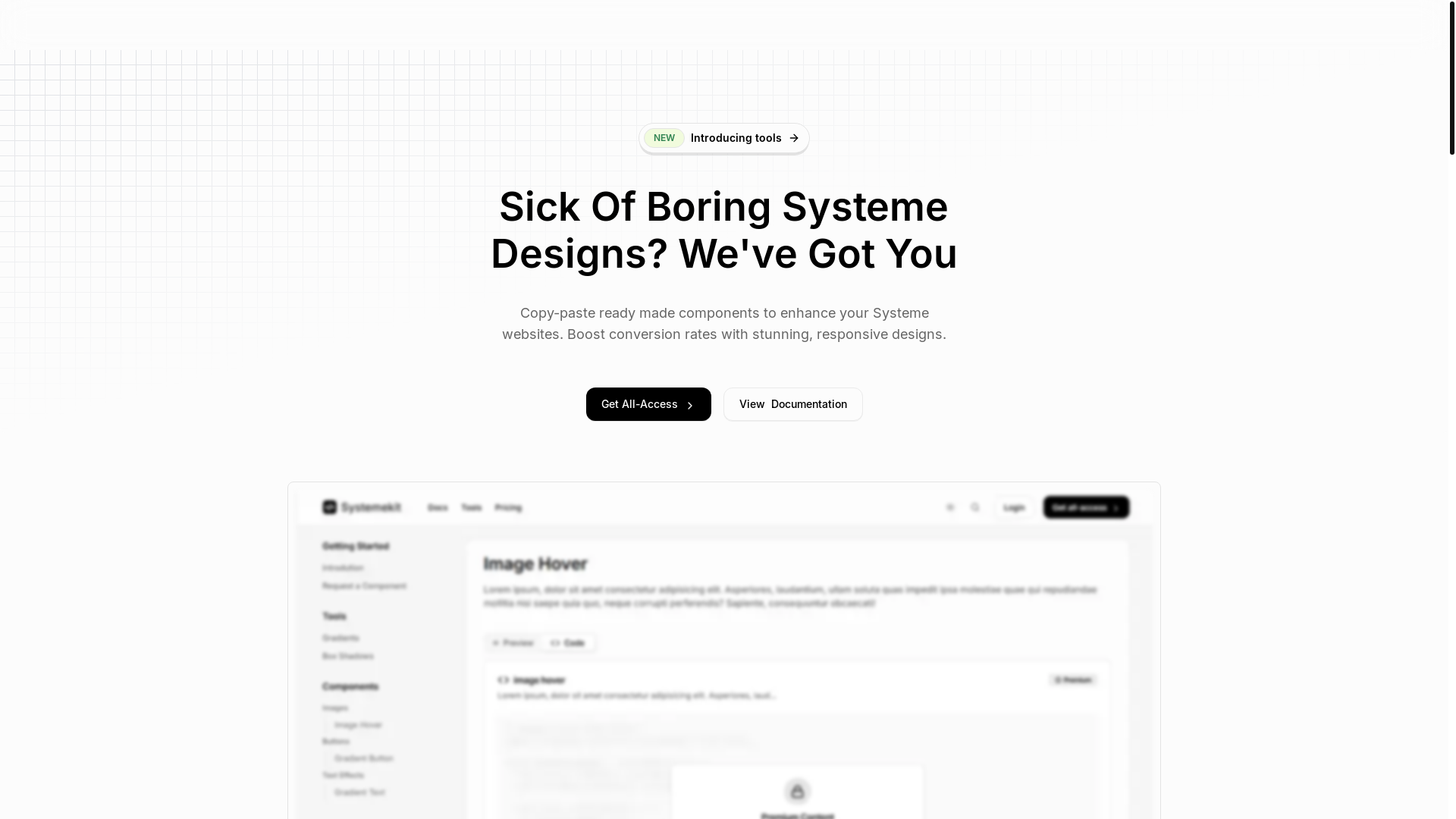 website screenshot of https://systemekit.live/