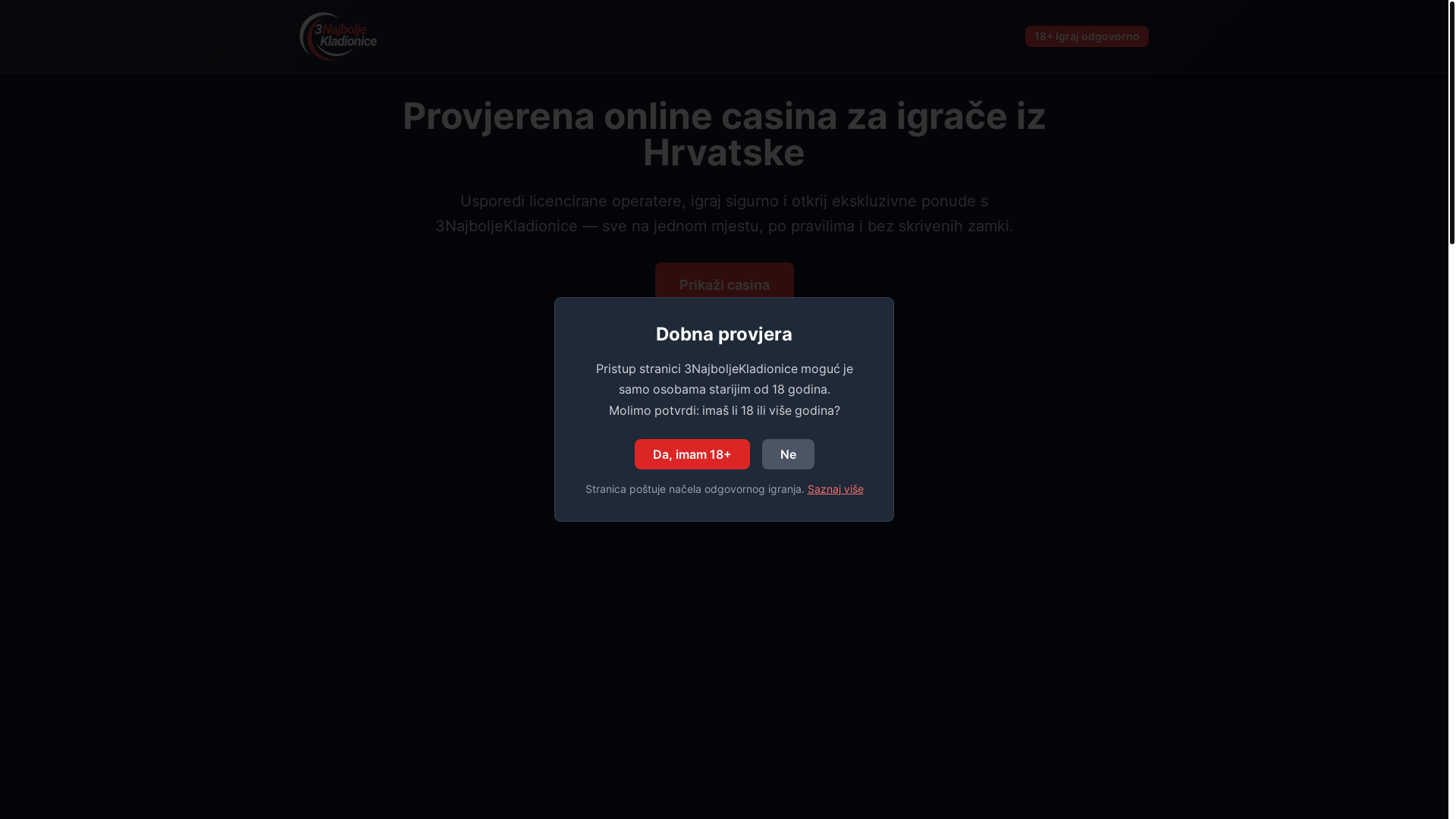 website screenshot of https://3najboljekladionice.com/