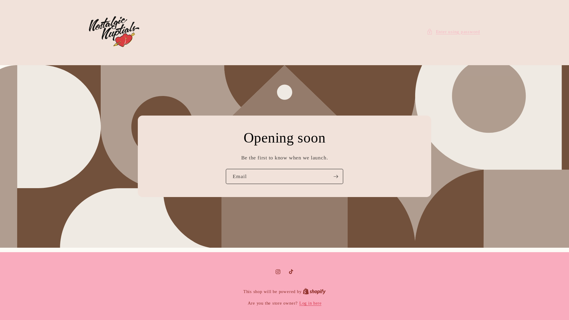 website screenshot of https://nostalgicnuptials.com/