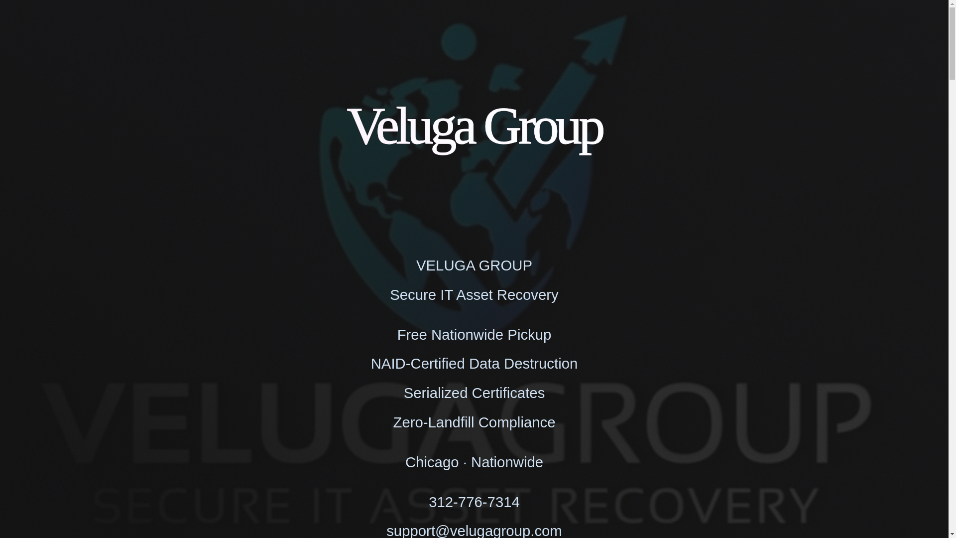 website screenshot of https://velugagroup.com/