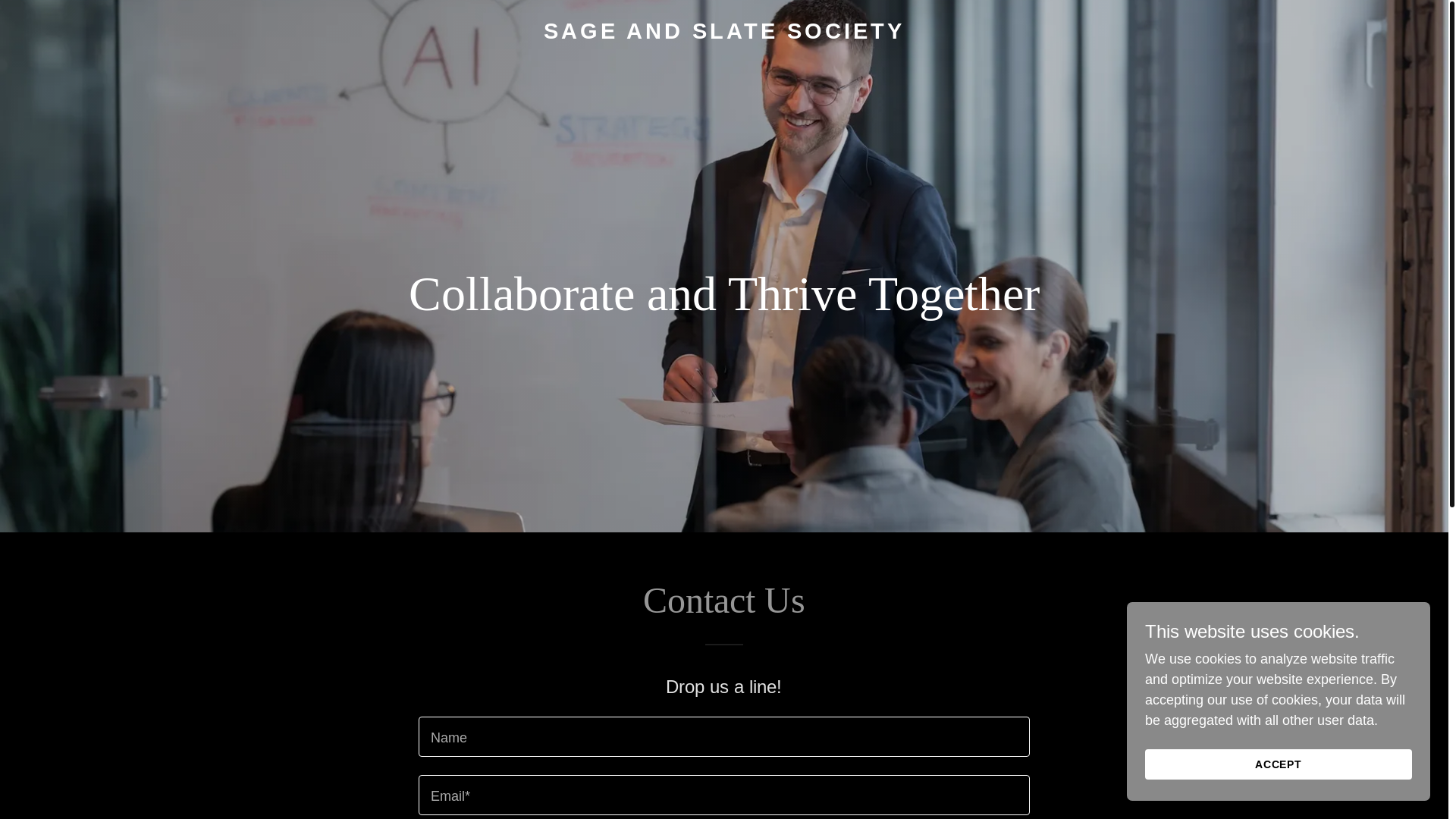 website screenshot of https://sageandslatesociety.com/
