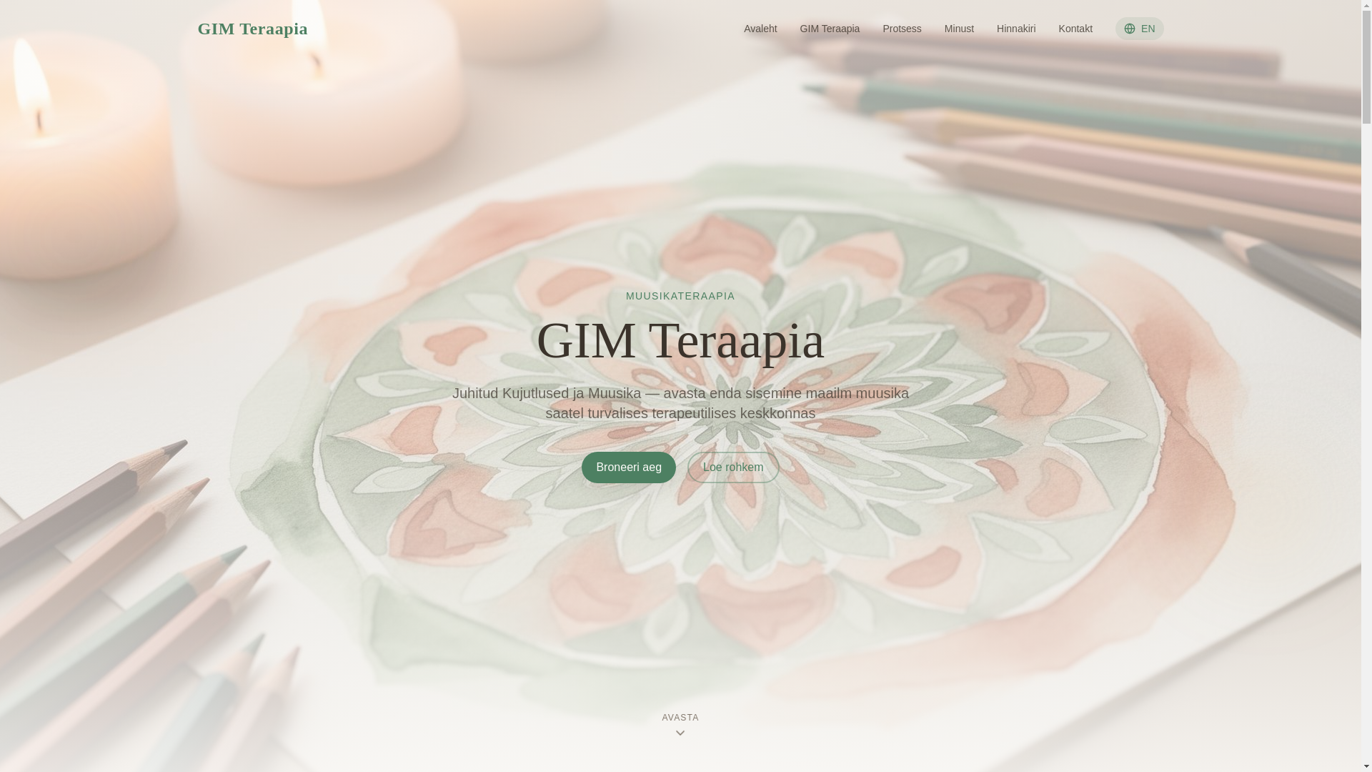 website screenshot of https://gimteraapia-glow-up.pages.dev/