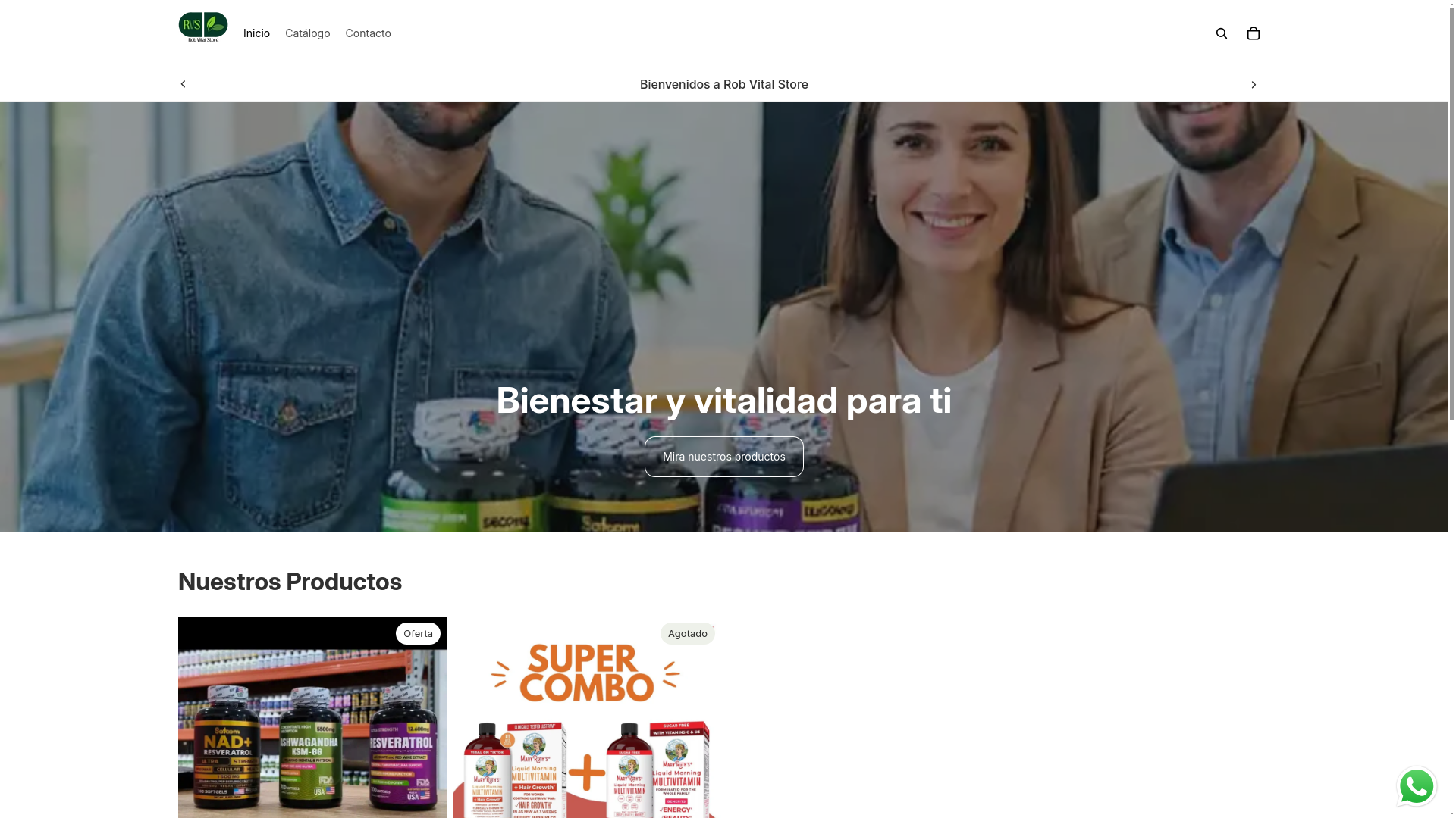 website screenshot of https://robvitalstore.com/