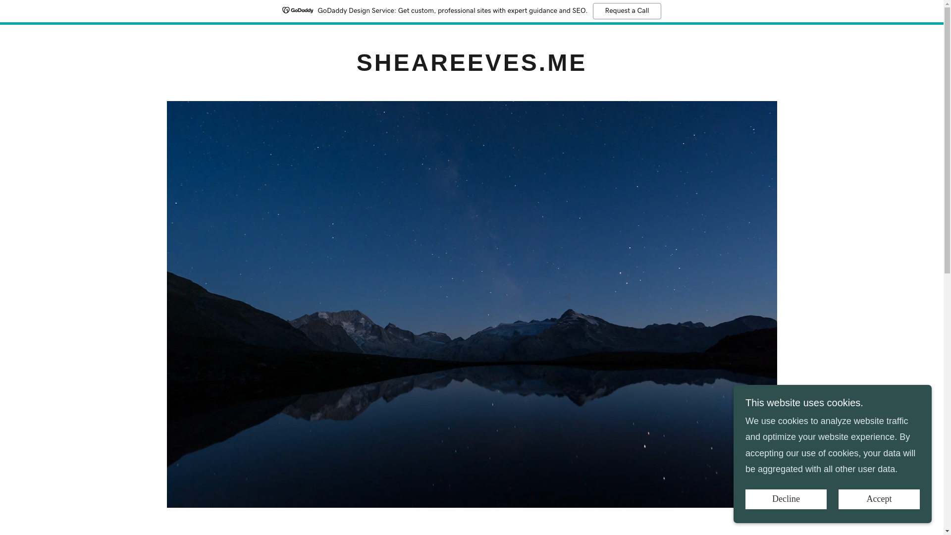 website screenshot of https://sheareeves.me/