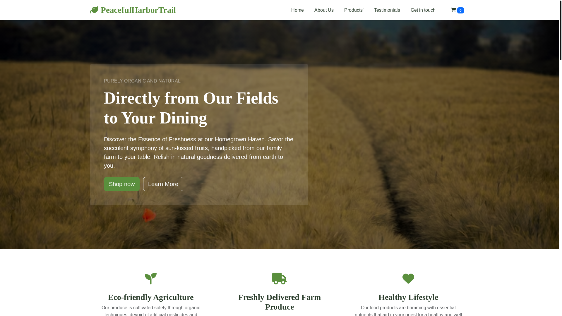 website screenshot of https://peacefulharbortrail.sbs/