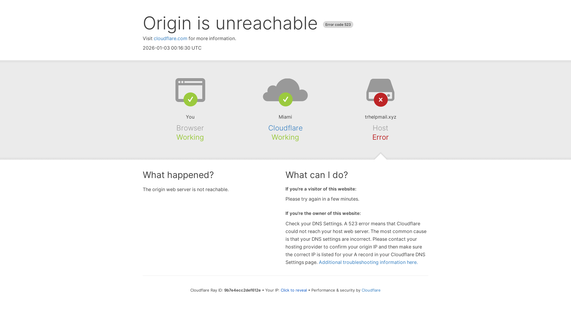 website screenshot of https://trhelpmail.xyz/