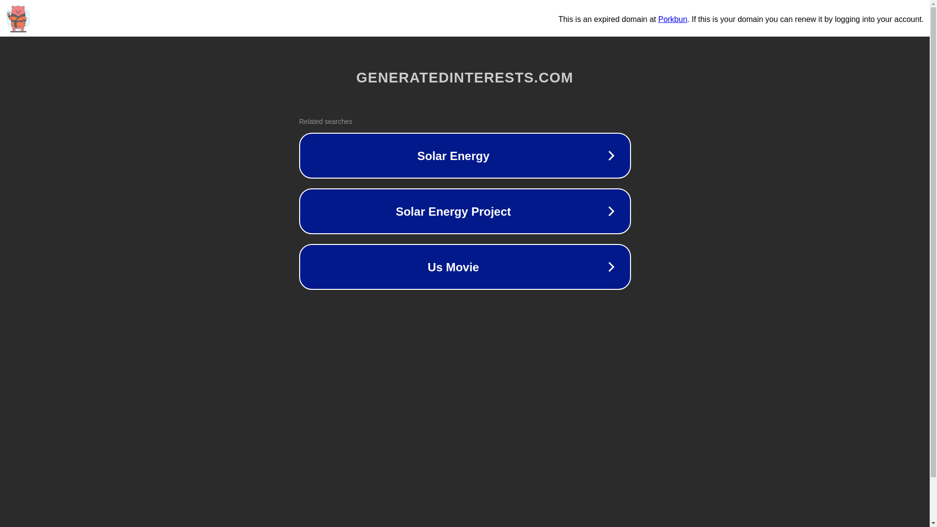 website screenshot of https://generatedinterests.com/