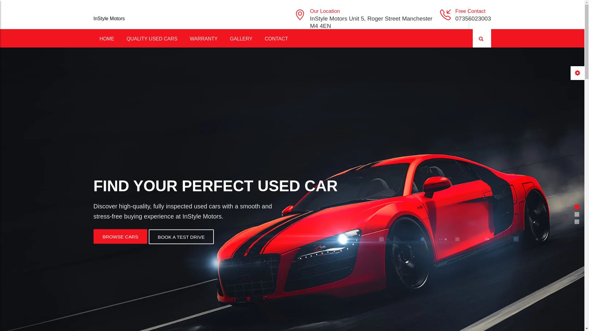 website screenshot of https://instylemotors.co.uk/
