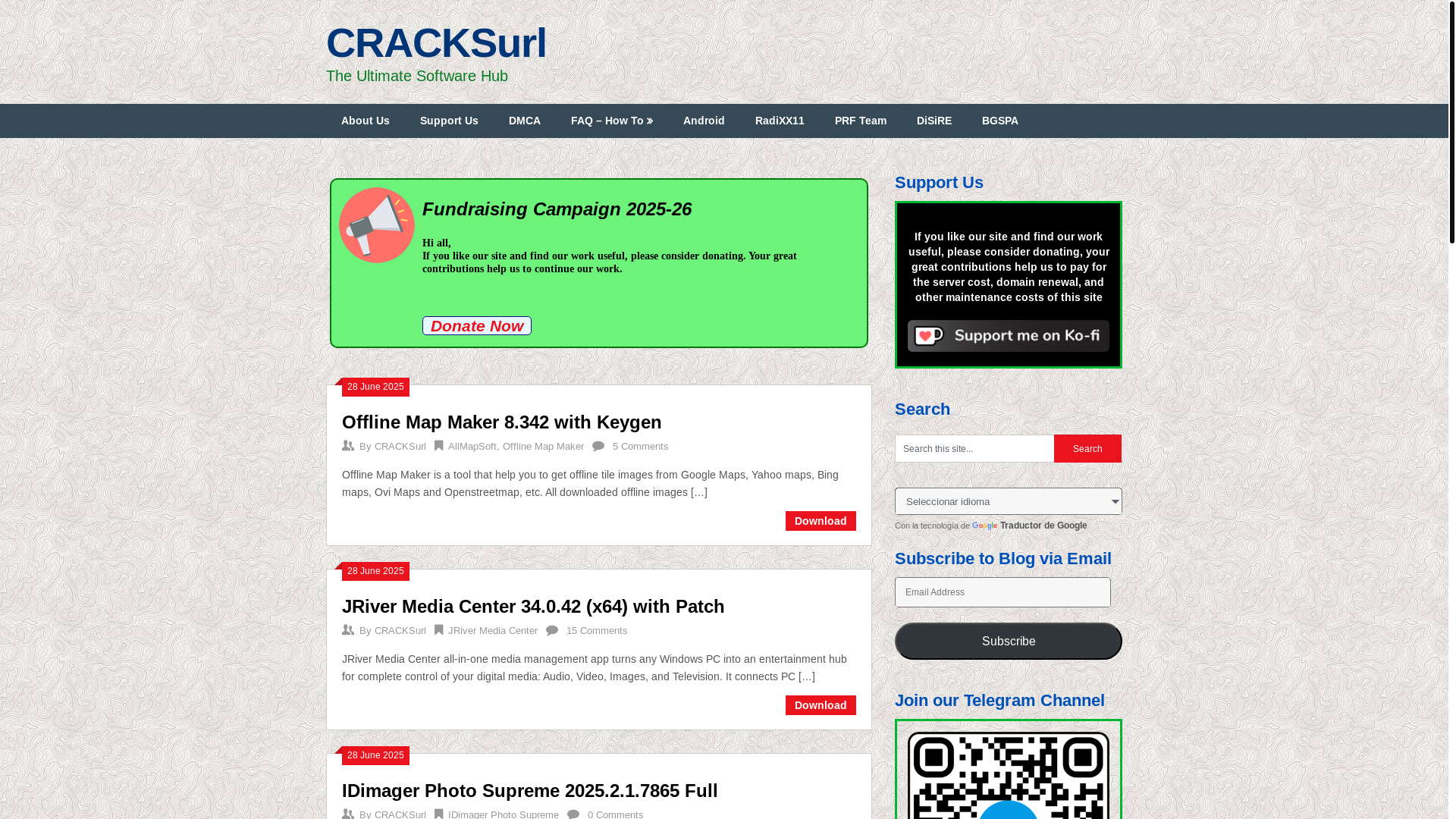 website screenshot of https://cracksurl.com