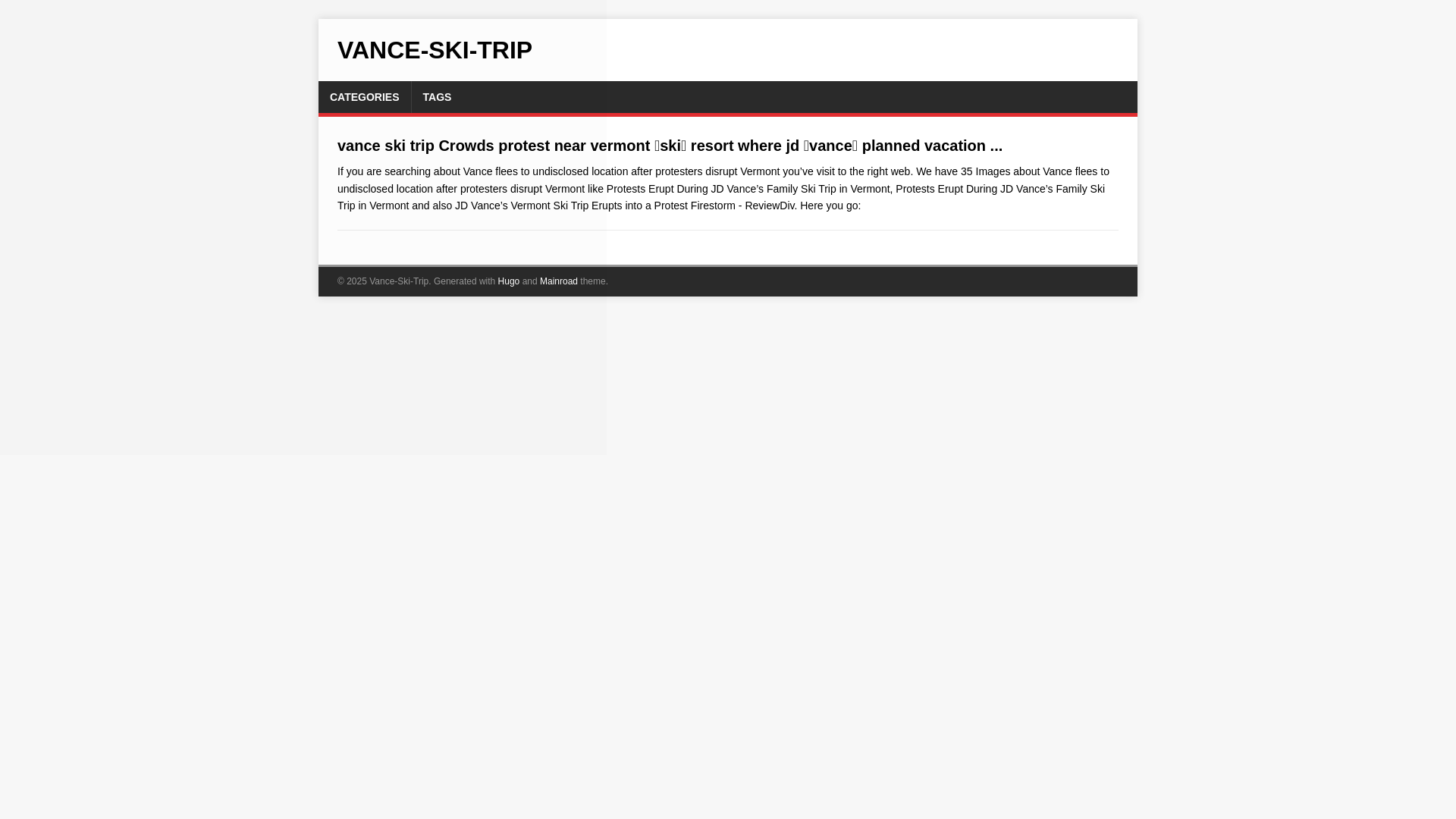 website screenshot of https://vance-ski-trip.pages.dev/