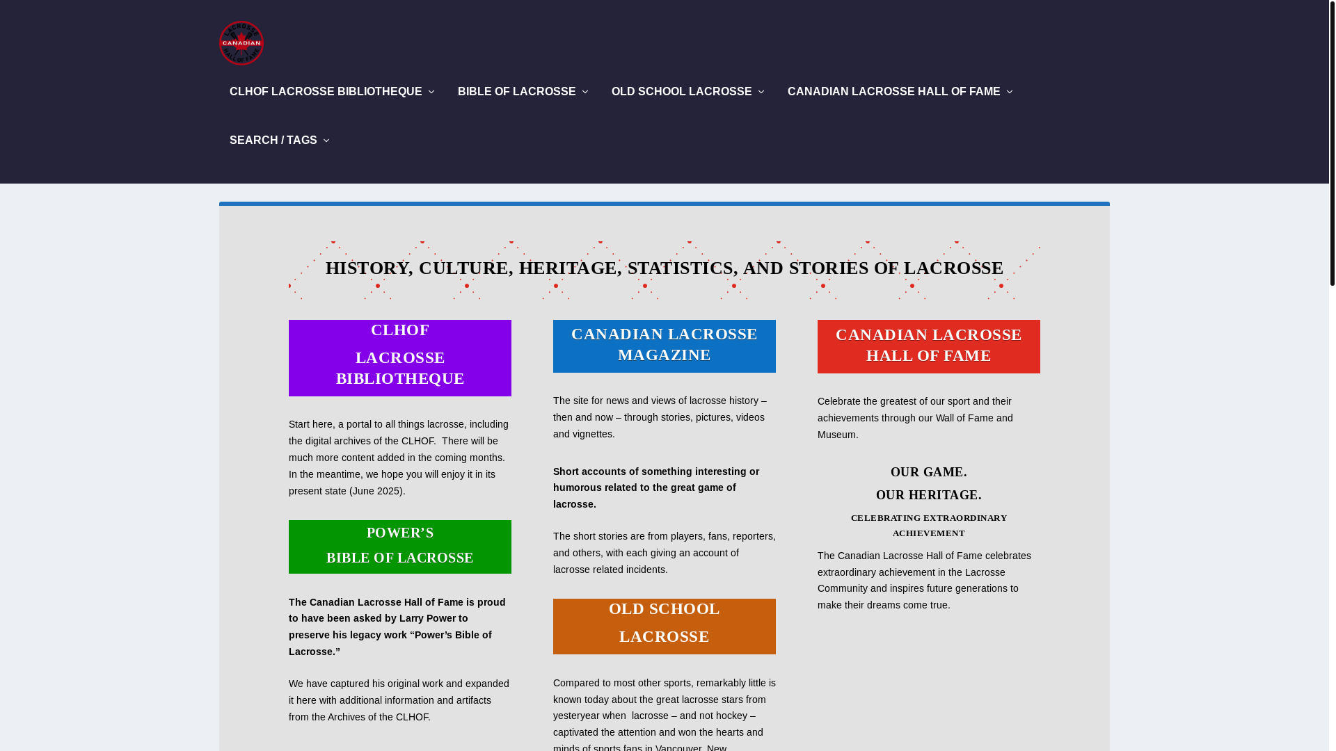 website screenshot of https://clhof-bibliotek.ca/