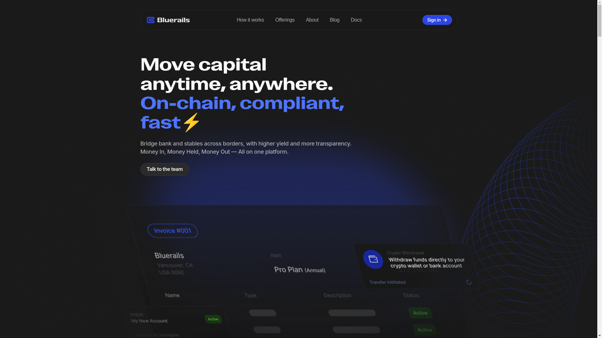 website screenshot of https://try-bluerails.com/