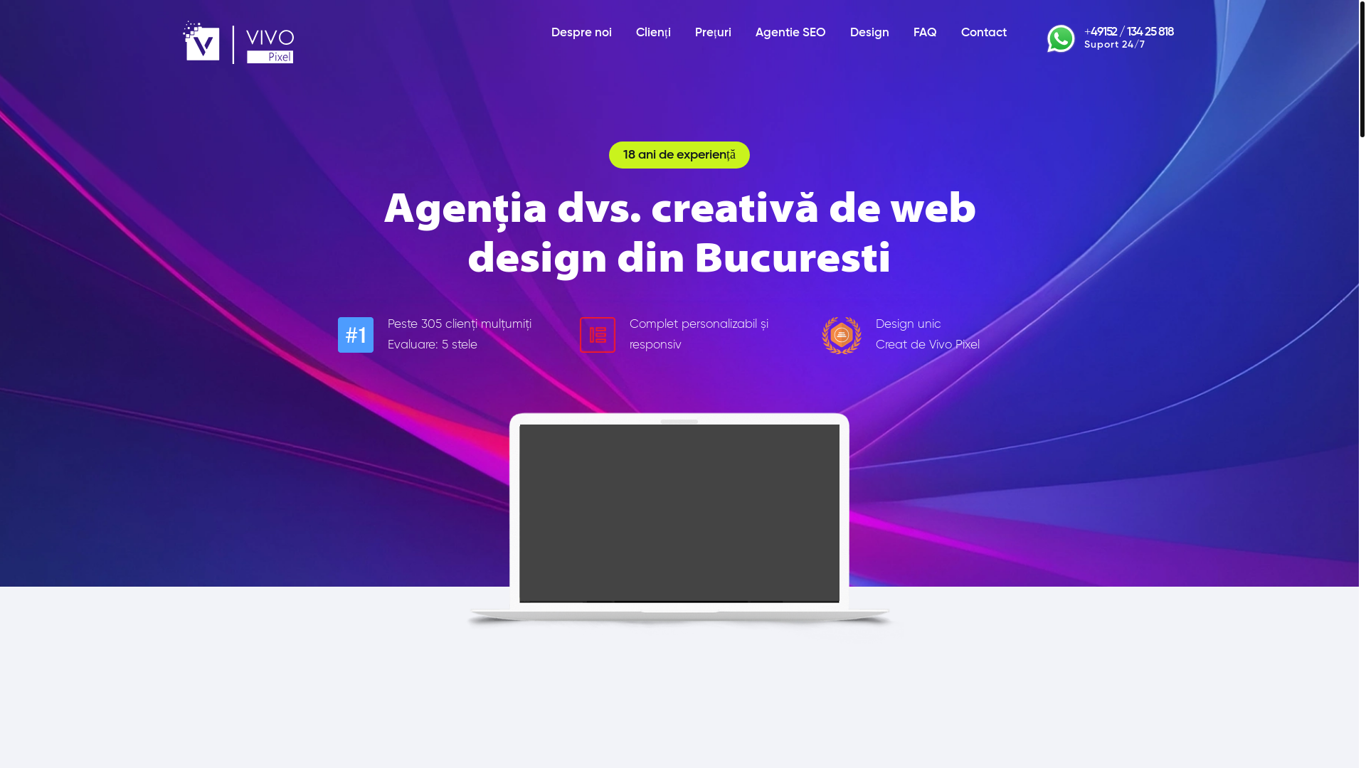 website screenshot of https://vivopixel.ro/