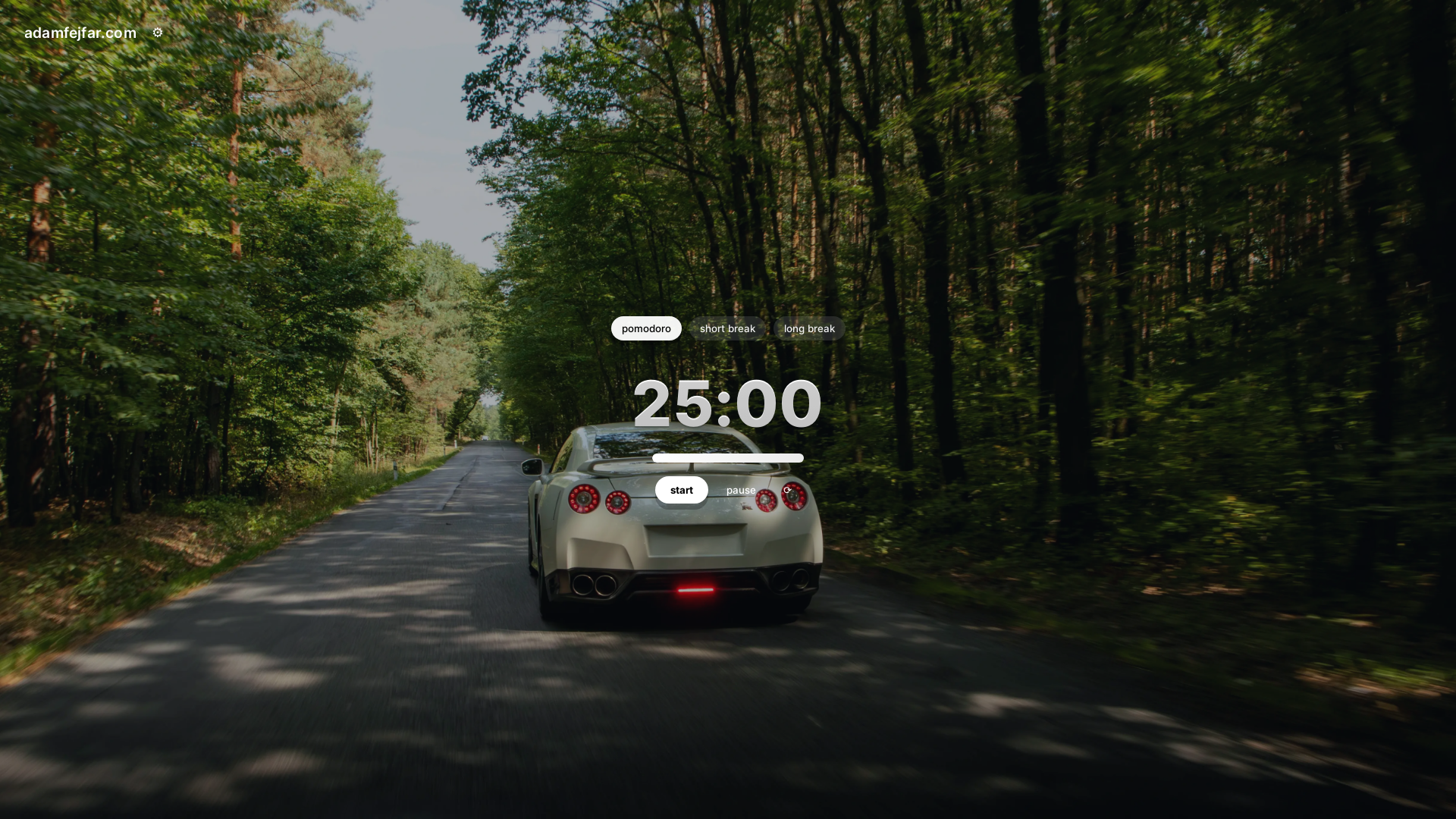 website screenshot of https://pomododrive.pages.dev/