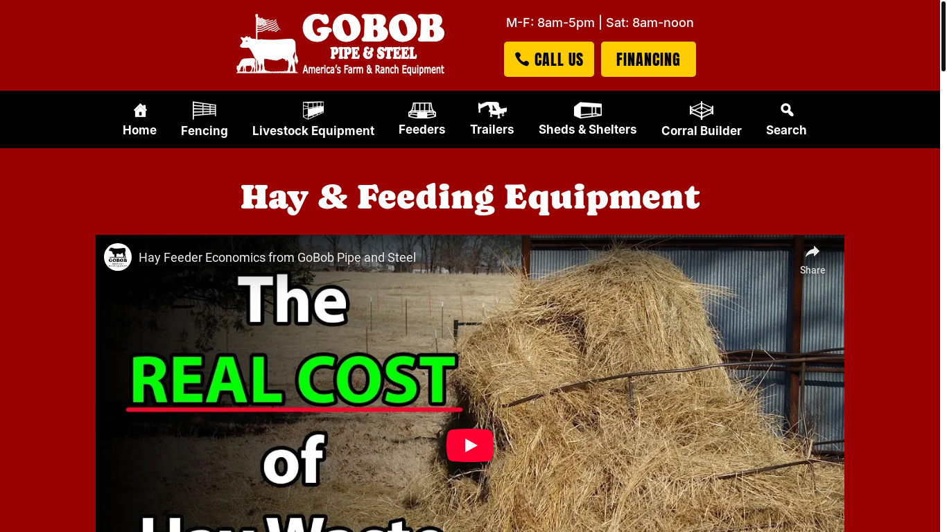 website screenshot of https://haysaverfeeder.com/
