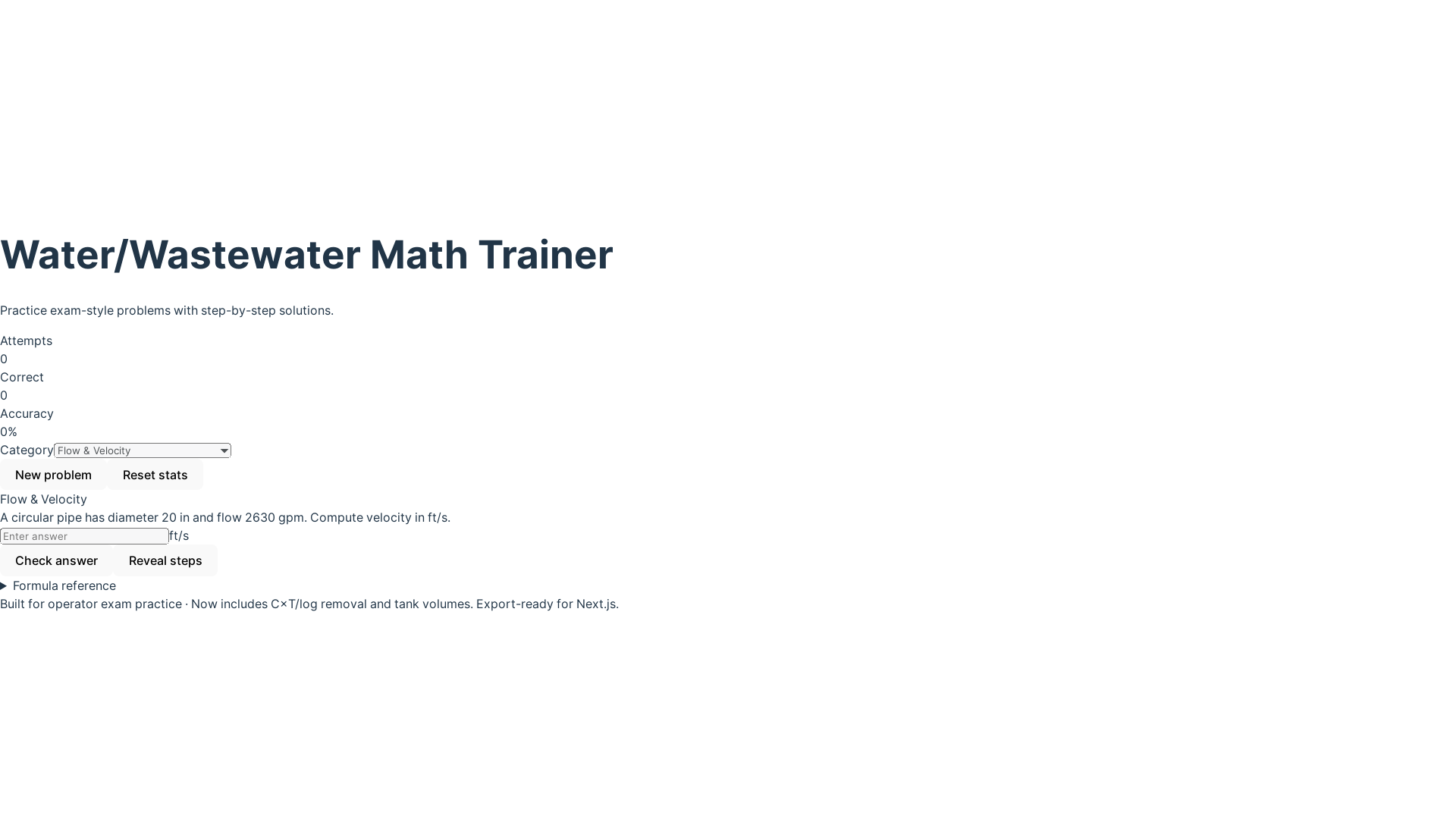 website screenshot of https://watermathprep.com/