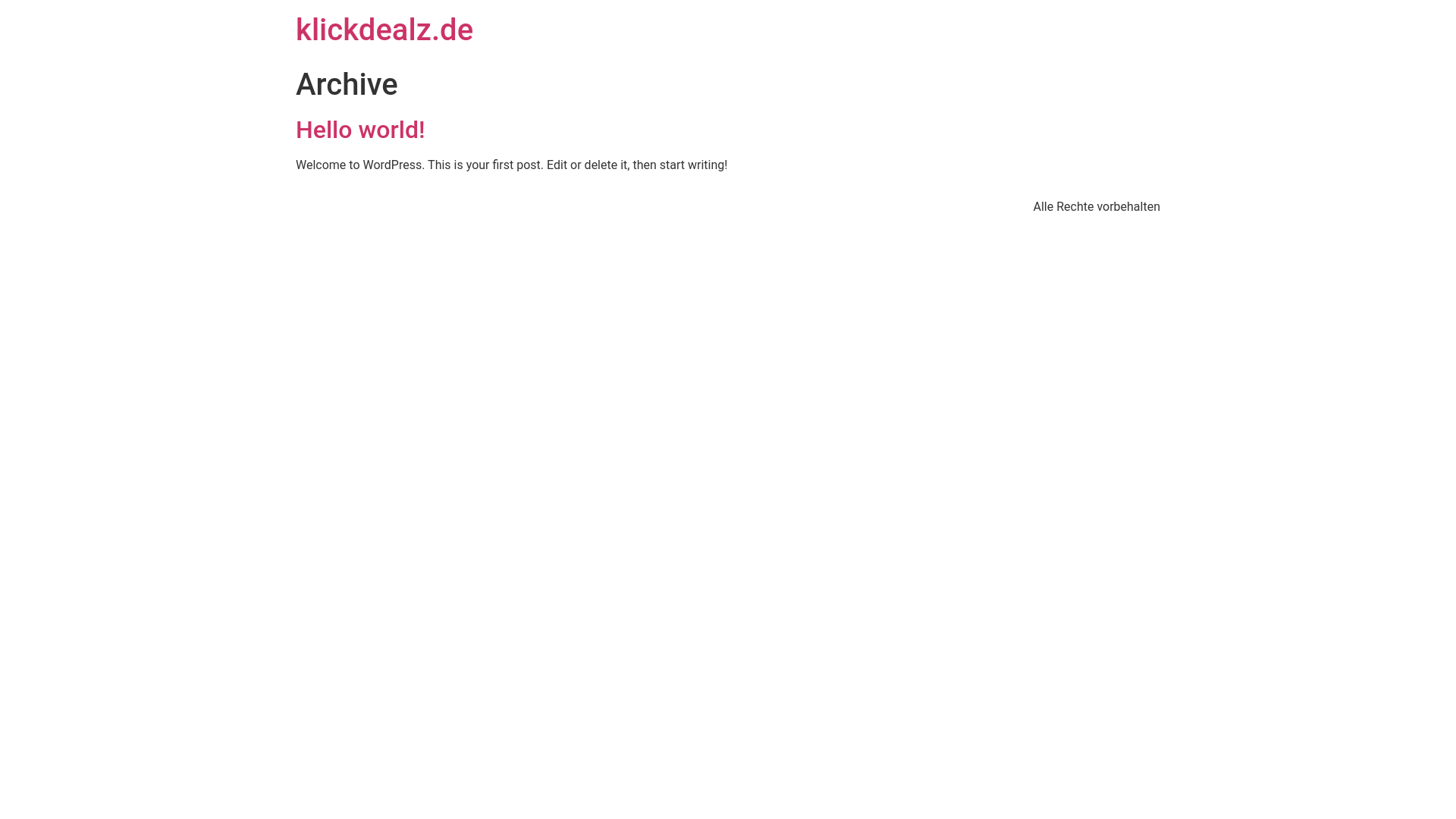 website screenshot of https://klickdealz.de/