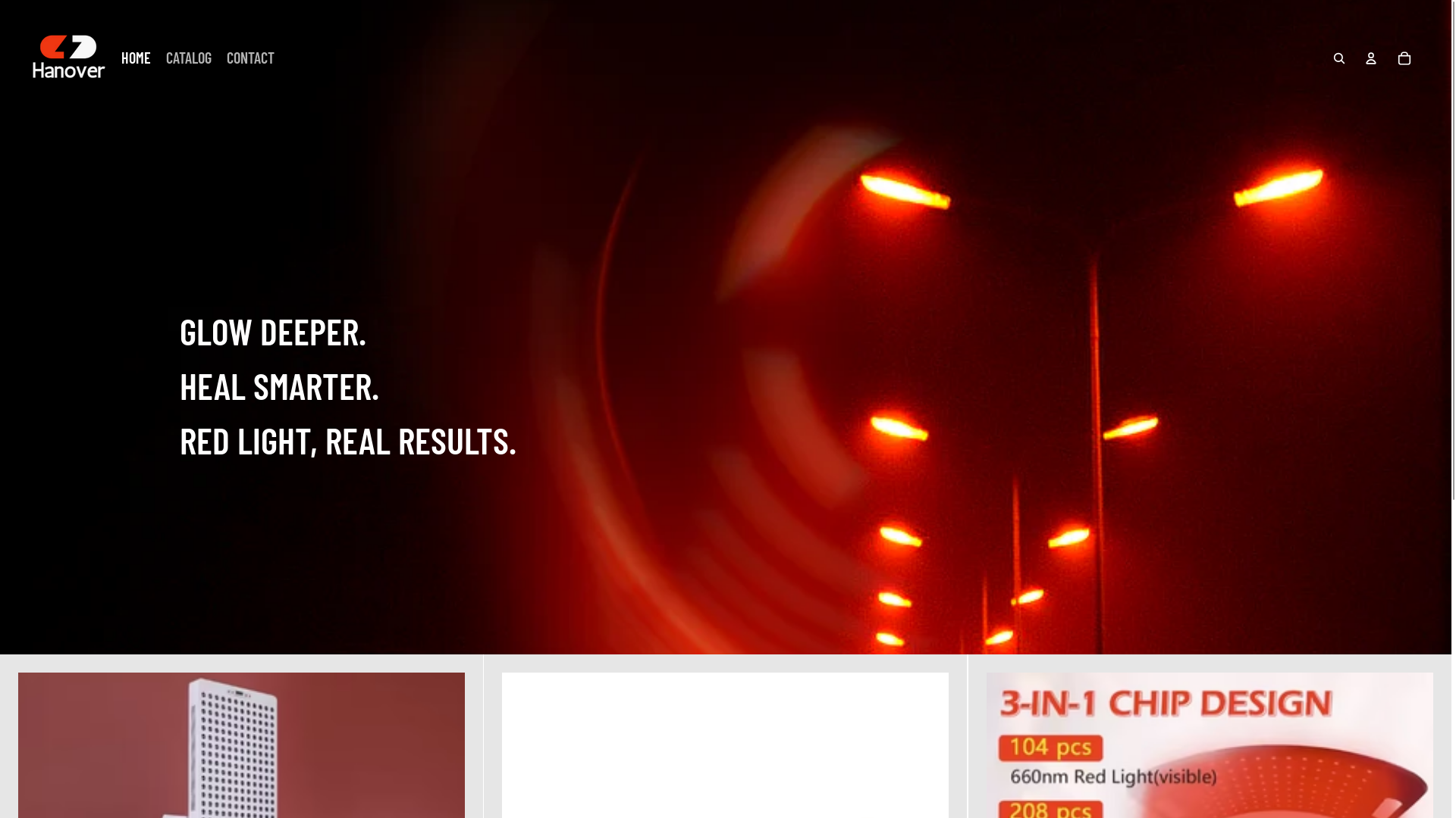 website screenshot of https://hanoverredlight.store/