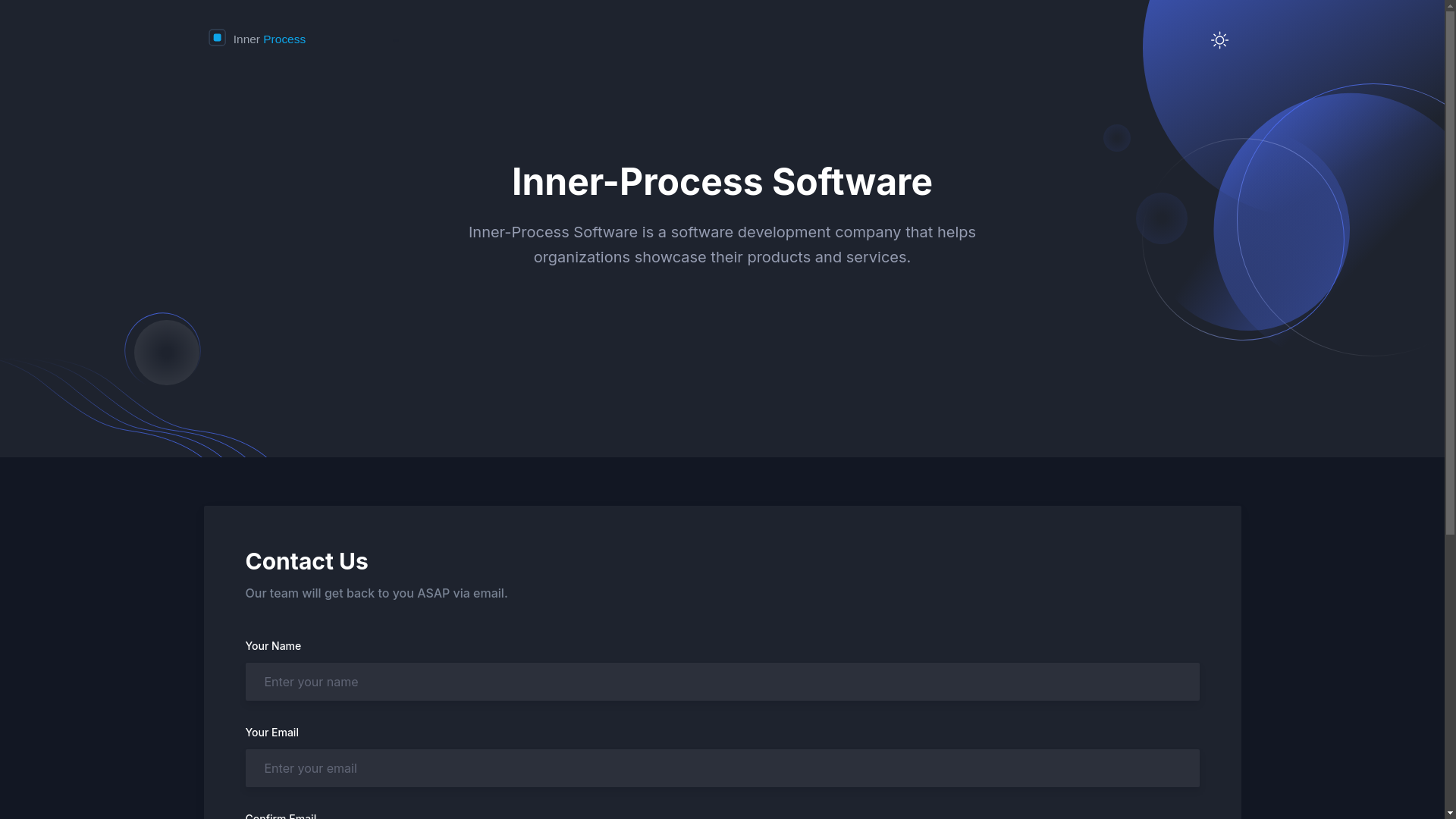 website screenshot of https://inner-process.com/