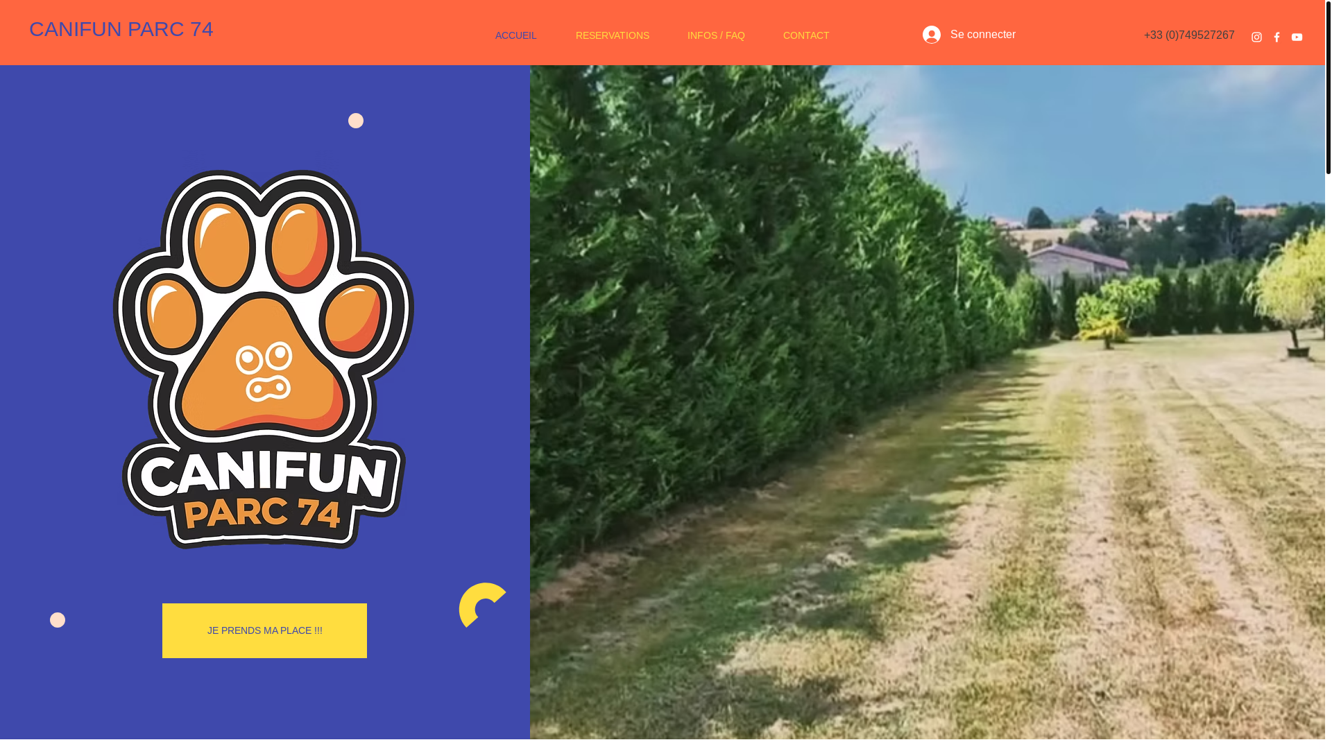 website screenshot of https://canifunparc74.fr/
