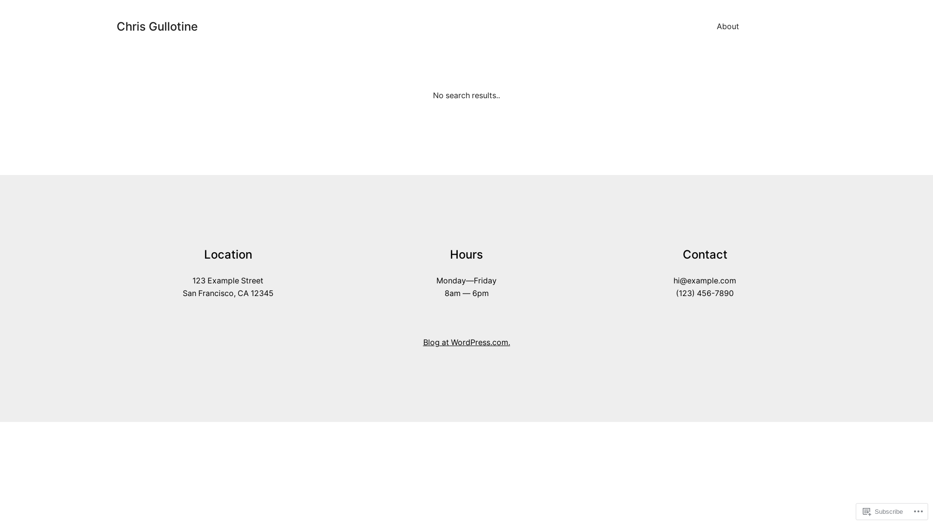 website screenshot of https://chrisguillotine.blog/