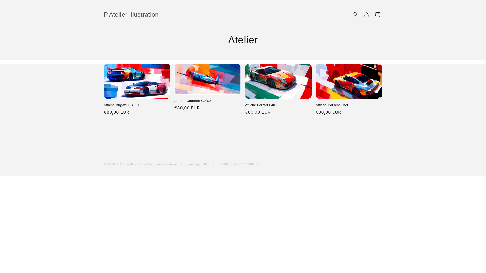 website screenshot of https://p-atelier-illustration.com/