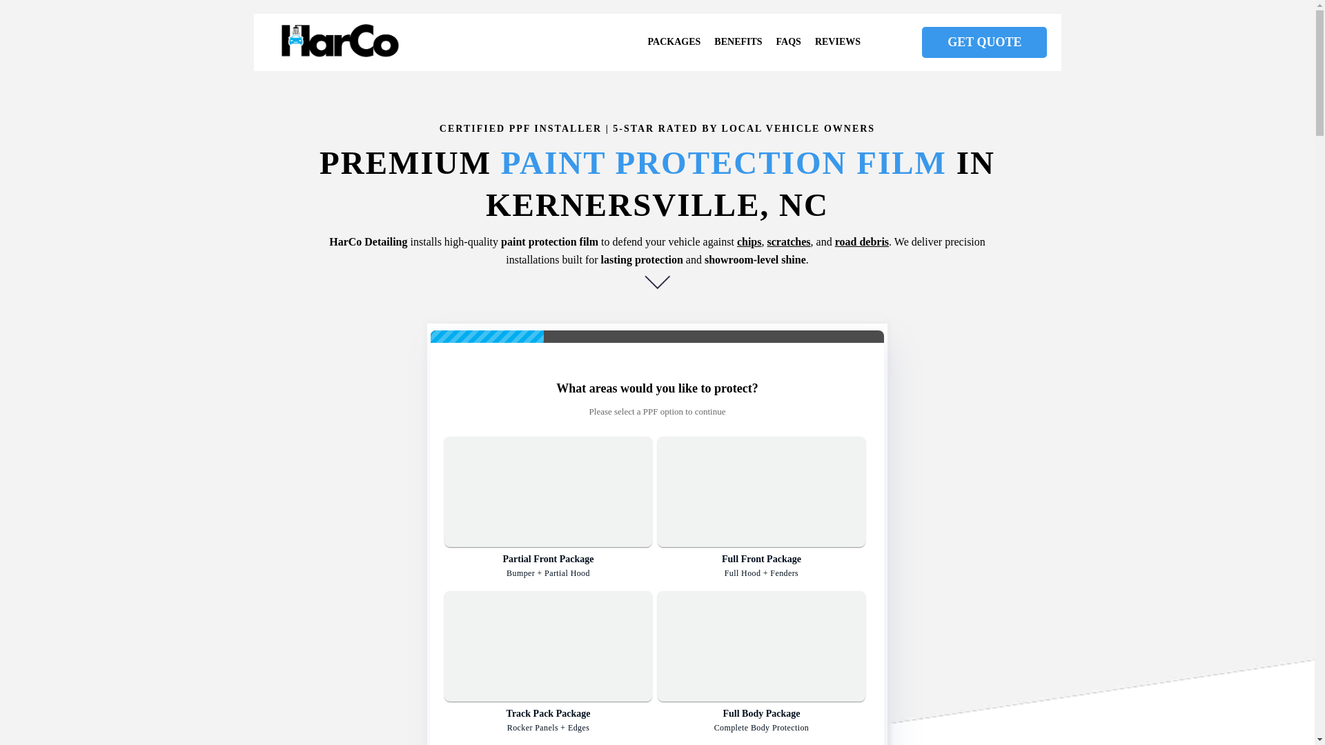 website screenshot of https://paintprotectionfilmkernersville.com/