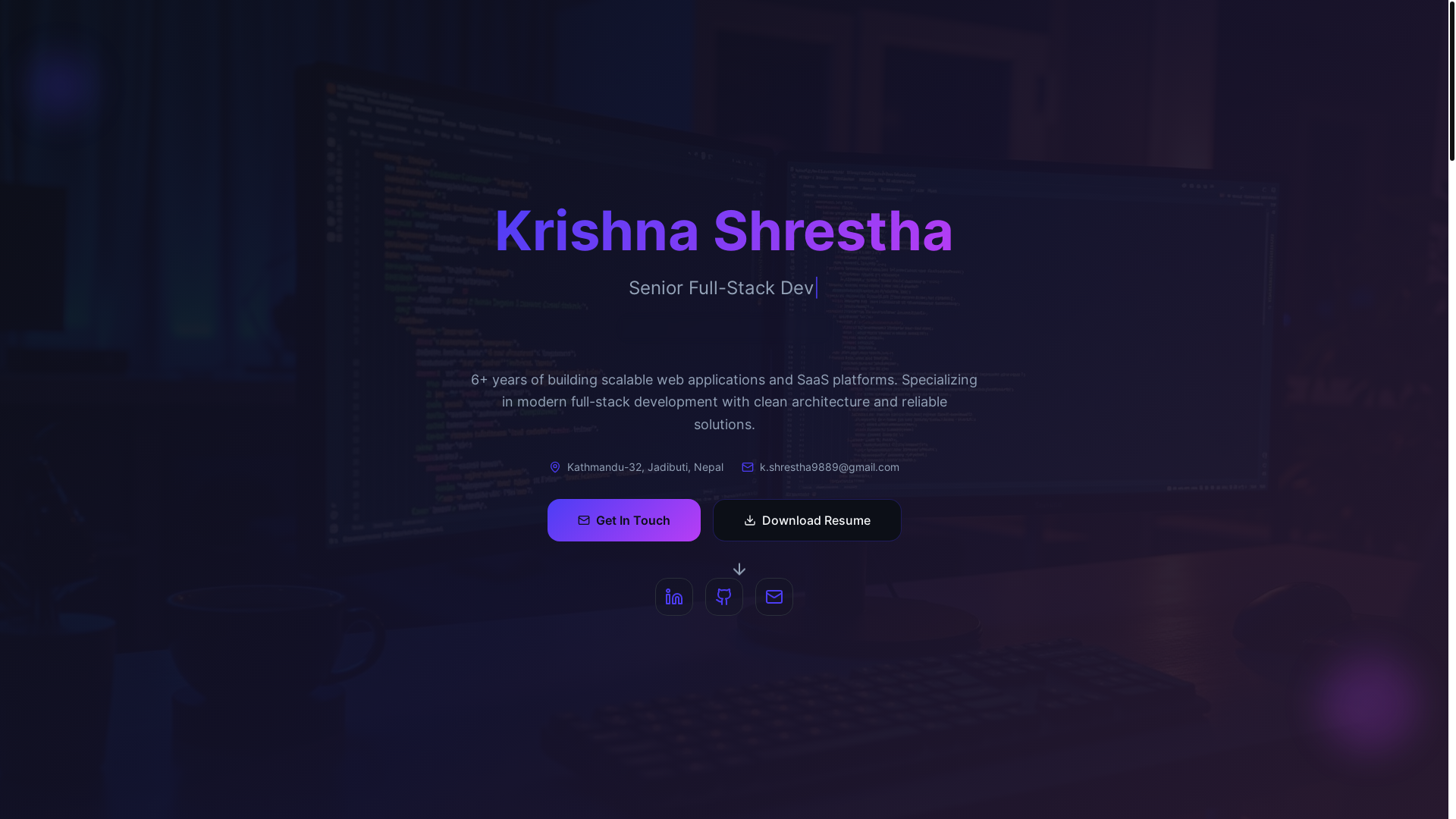 website screenshot of https://krishna-shrestha.com.np/